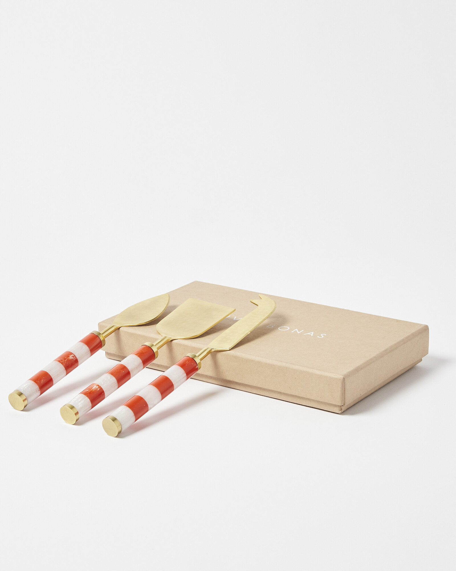 Candy Stripe Cheese Knives Oliver Bonas