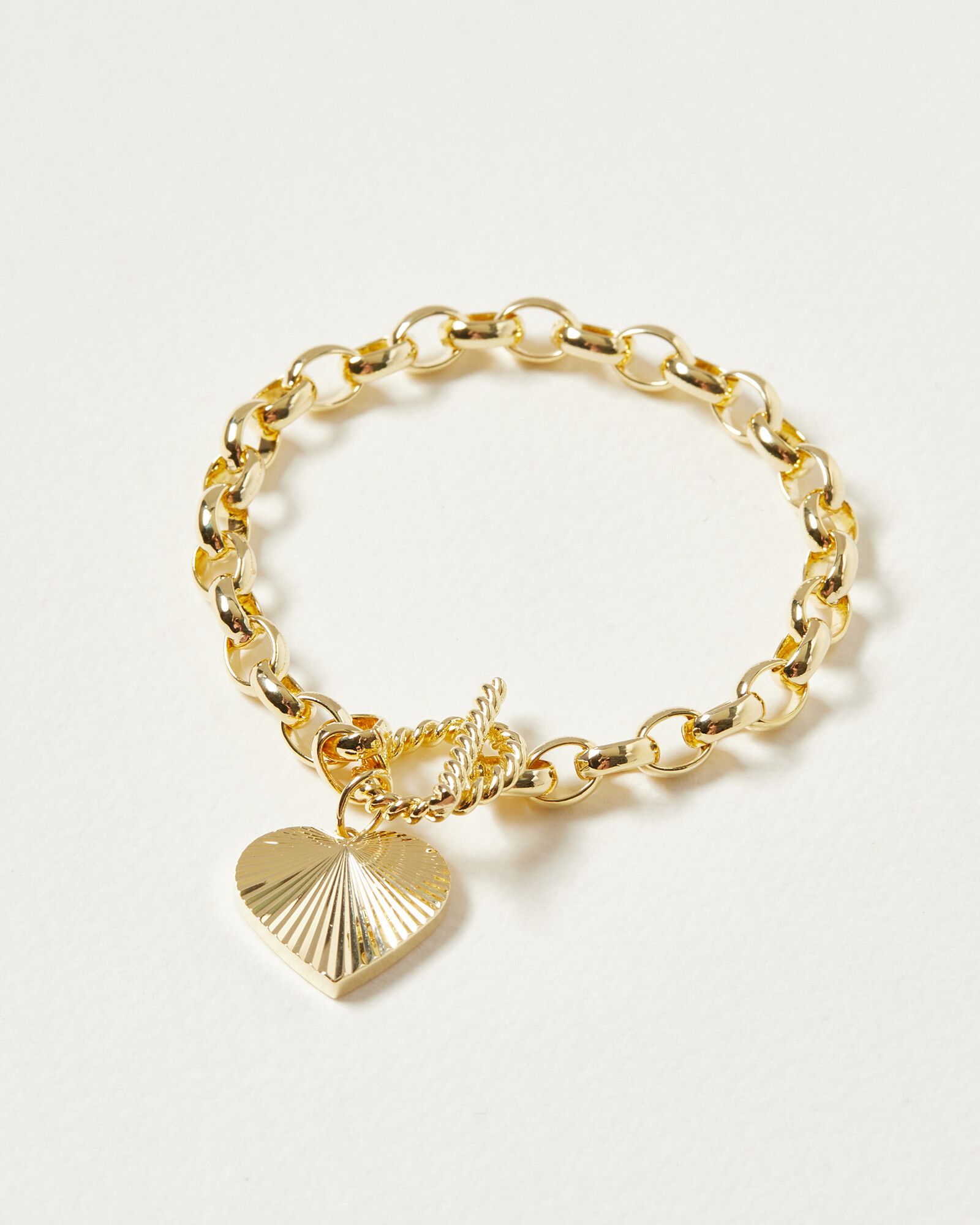 Mahi Latest Design Stylish Fashionable Triple Heart Charm Bracelet for