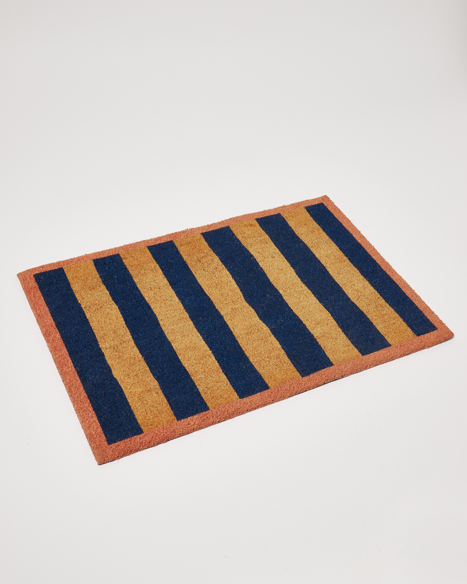 Blue Stripe Doormat Large Oliver Bonas