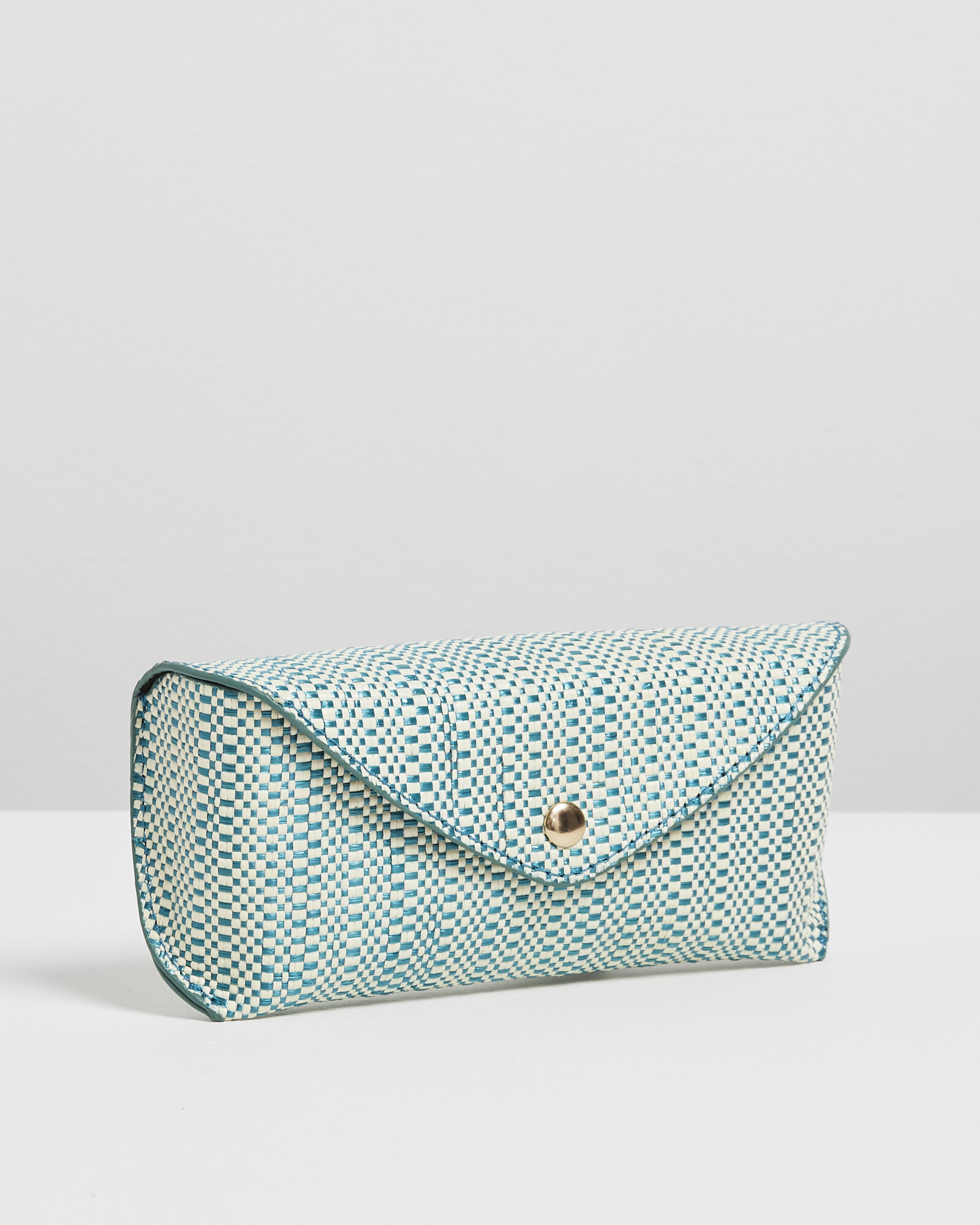 Mika Weave Green Glasses Case Oliver Bonas US