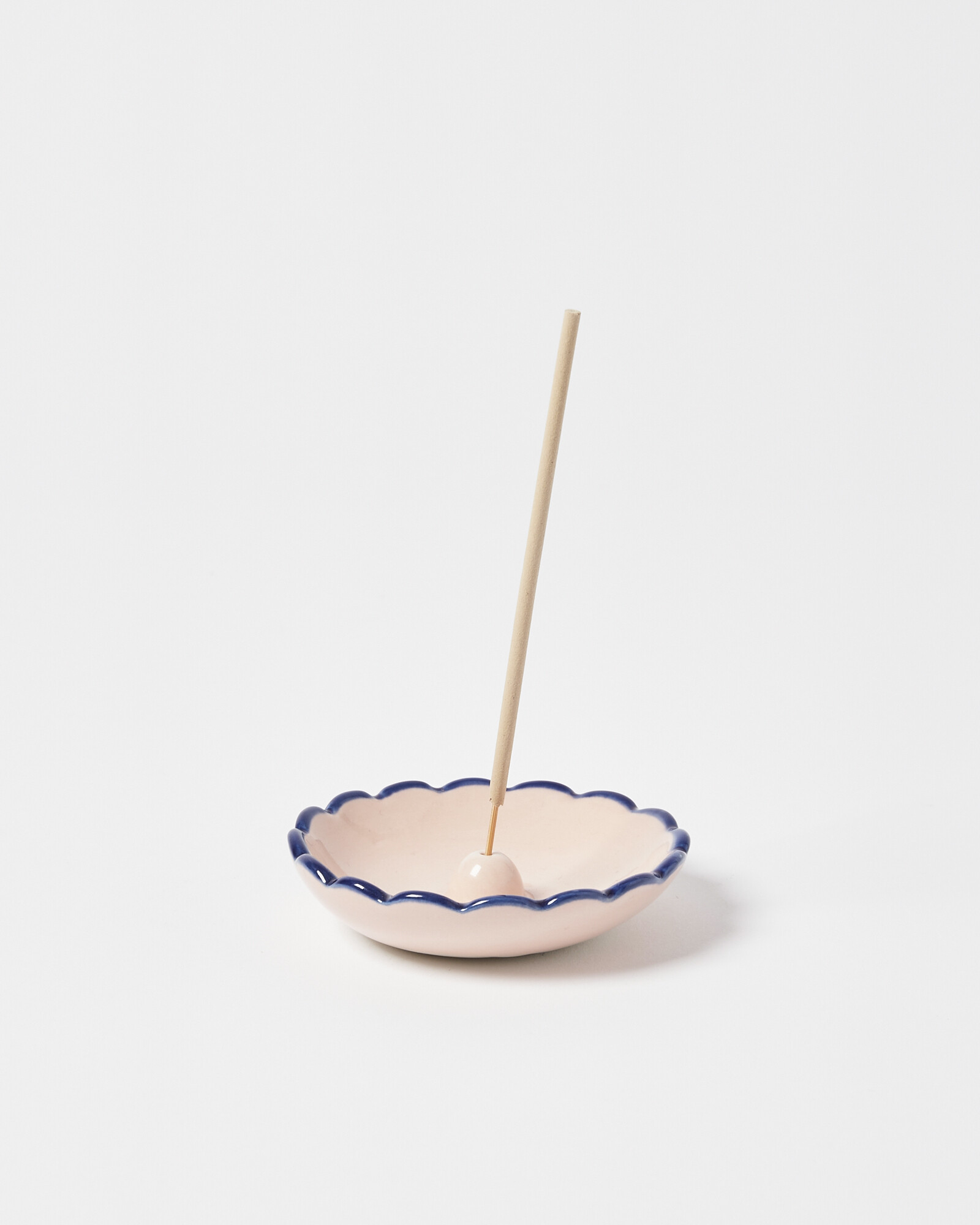 Sylvie Ceramic Scallop Edge Incense Holder Oliver Bonas