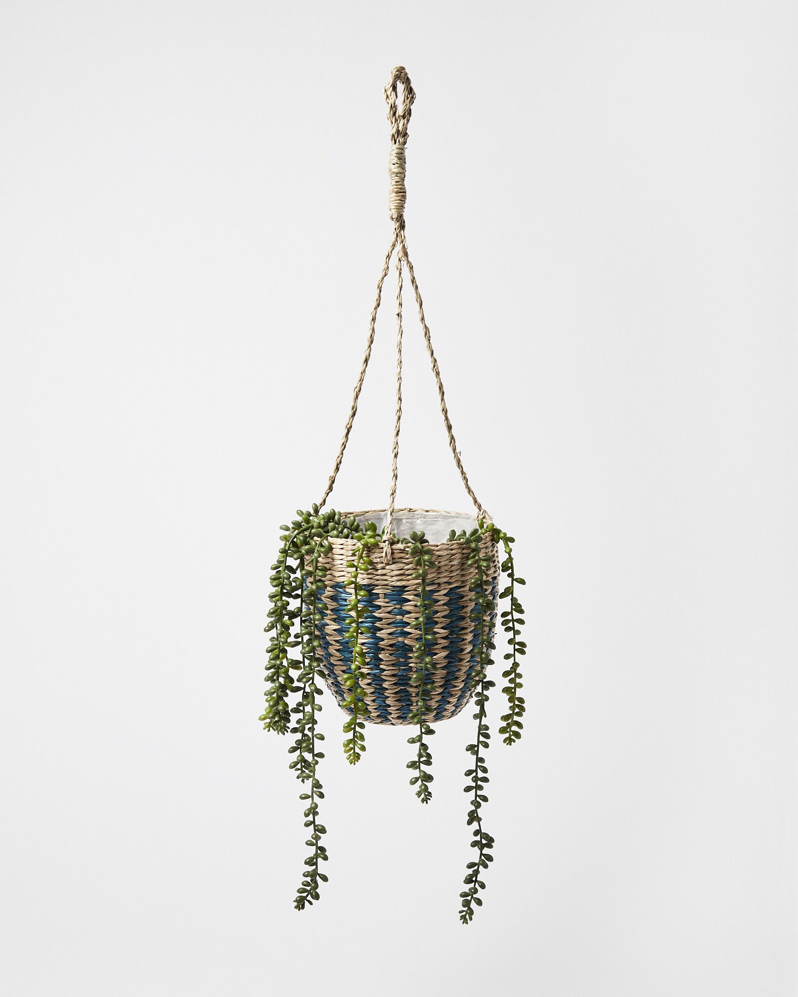 Blue Seagrass Hanging Planter | Oliver Bonas