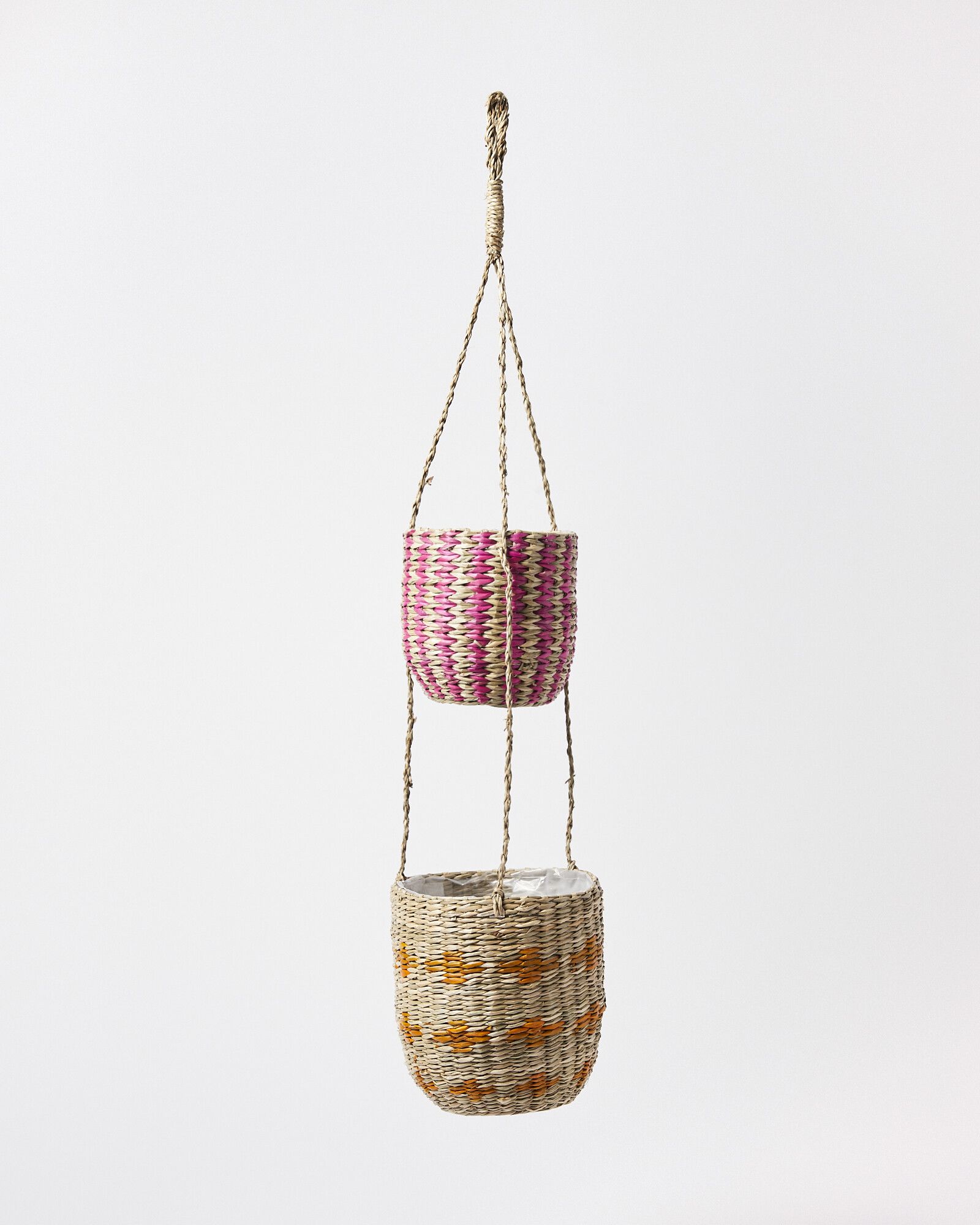 Seagrass Hanging Double Planter | Oliver Bonas