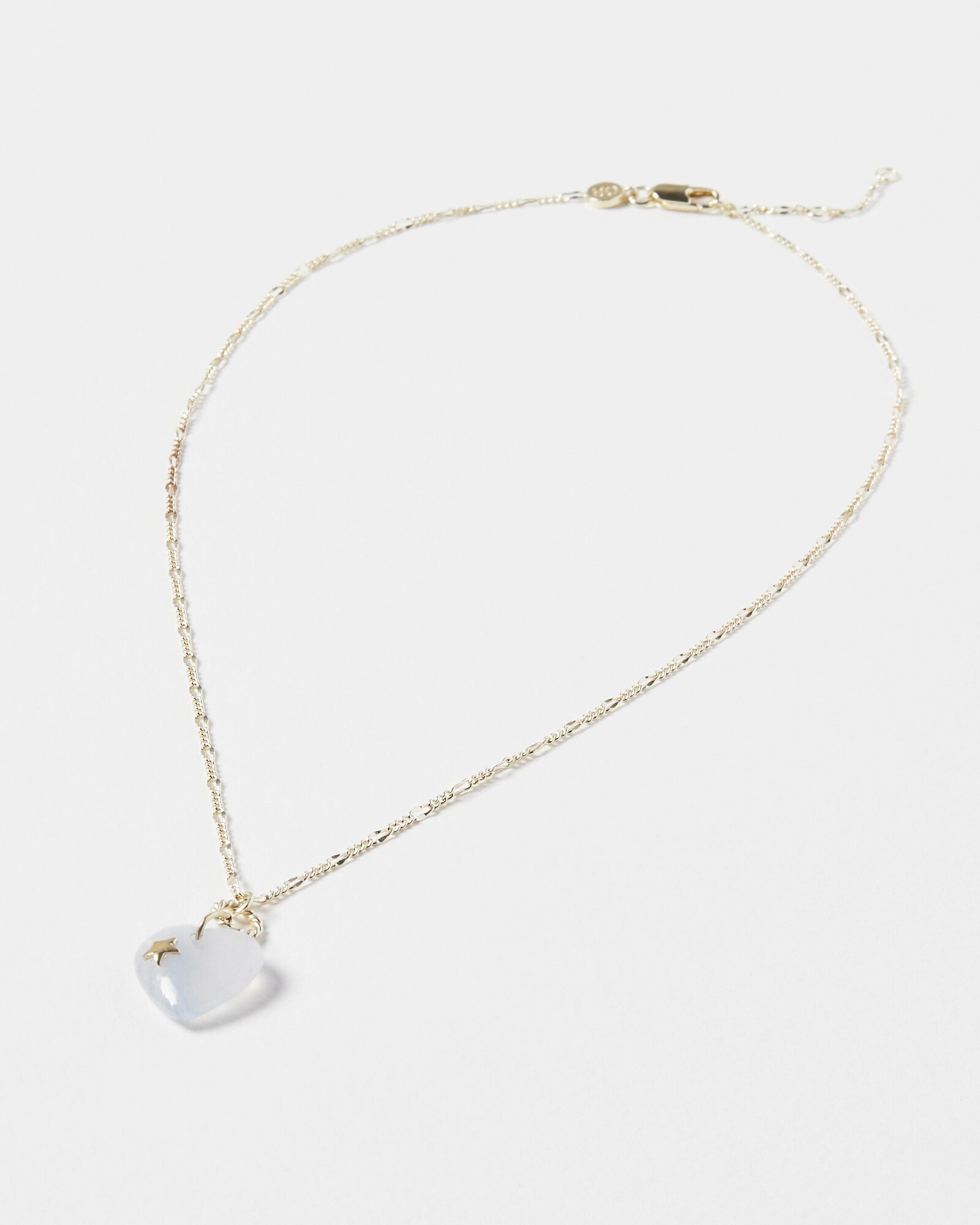 Adorn Edna Heart Stone Pendant Necklaces Oliver Bonas