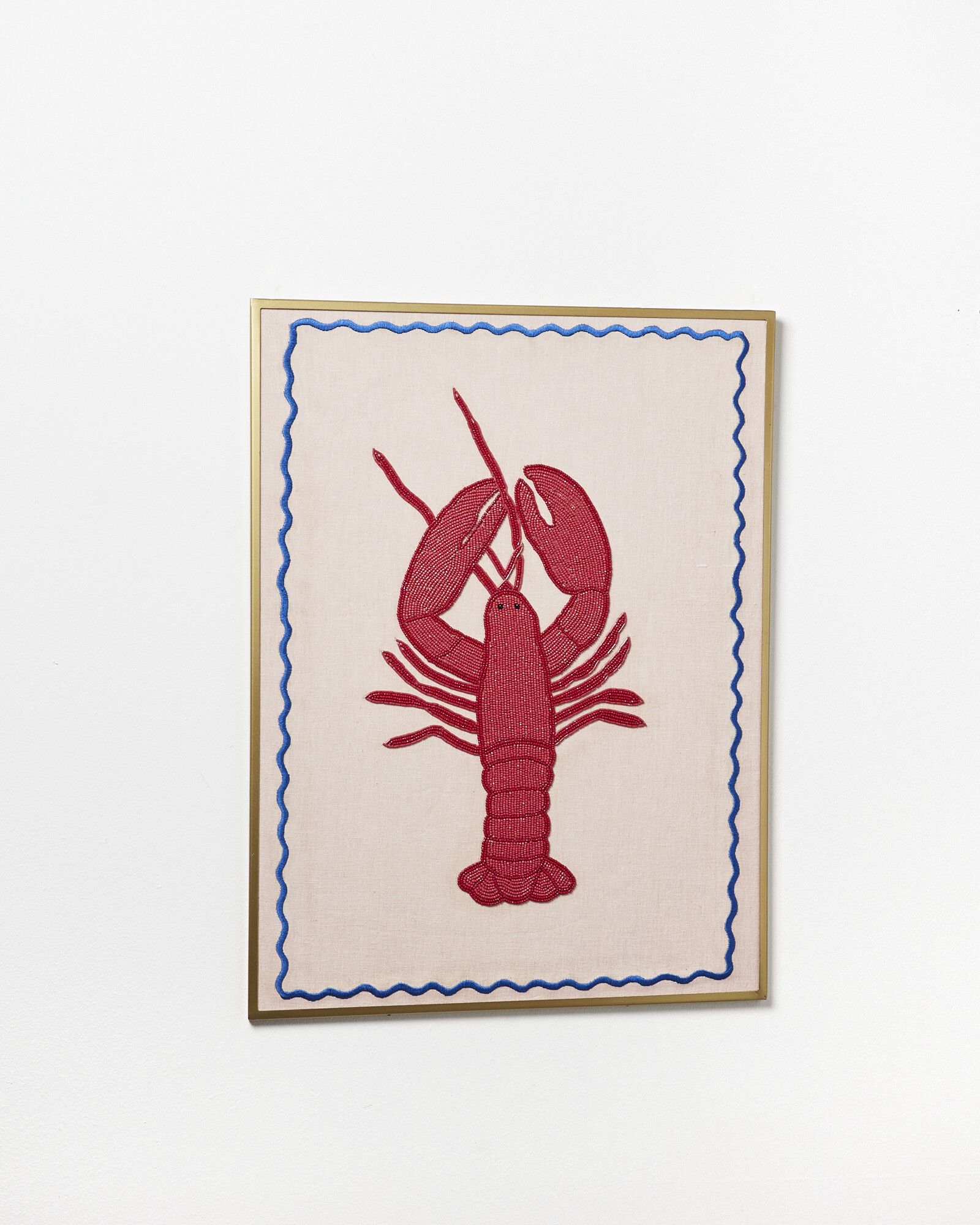 Lobster Beaded Fabric Wall Art | Oliver Bonas
