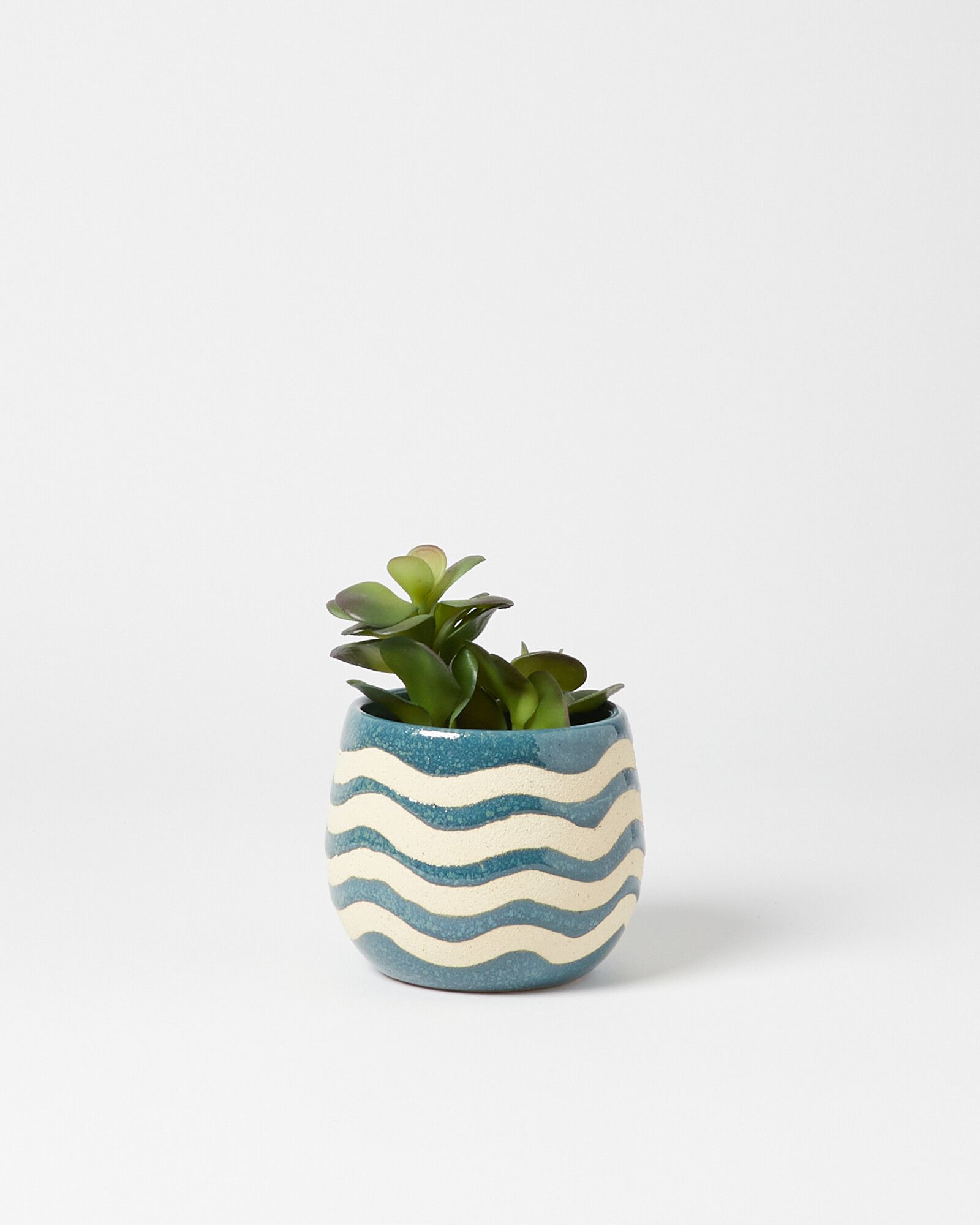 Pegi Textured Glaze Ceramic Plant Pot | Oliver Bonas