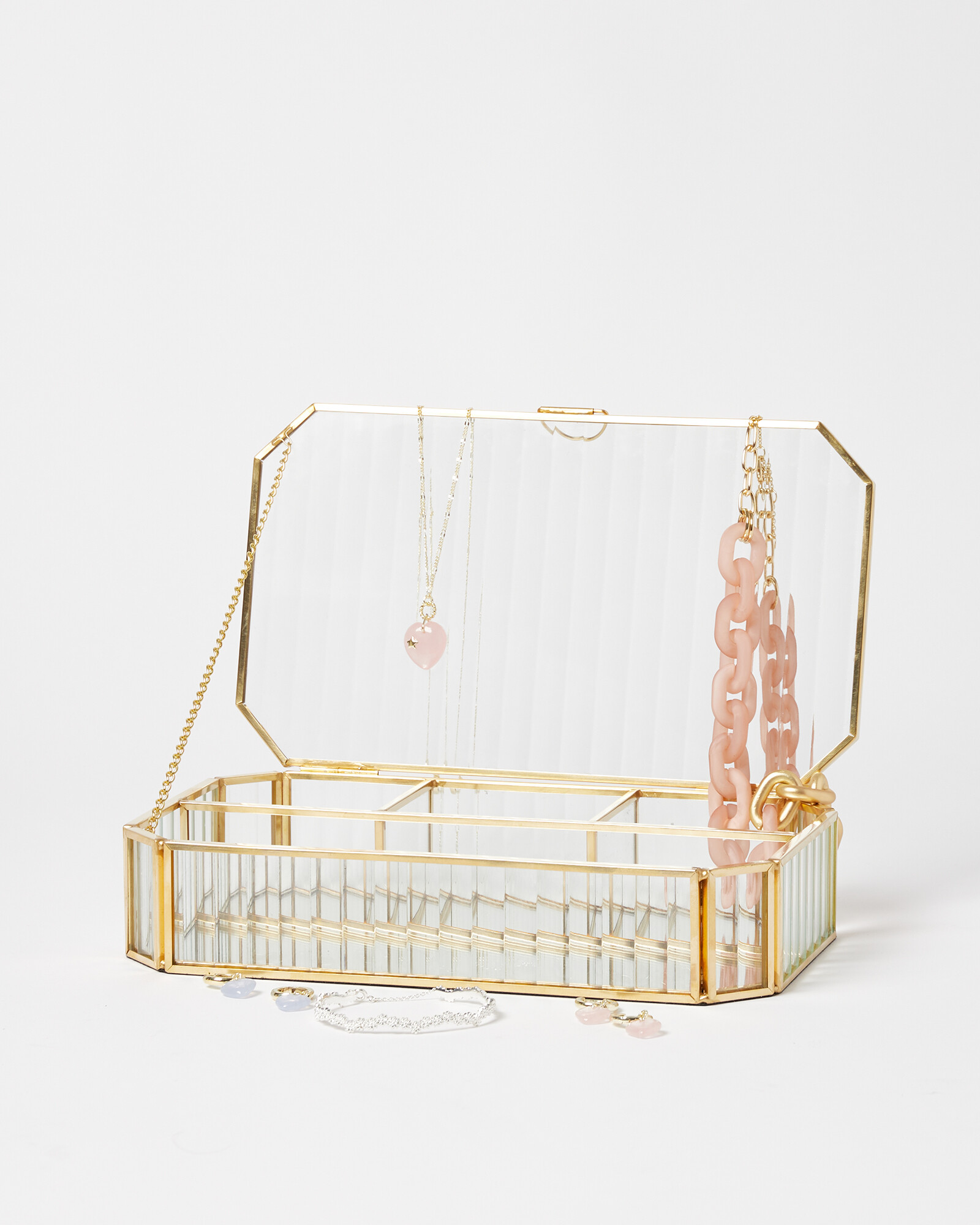 Loire Gold & Glass Jewellery Box