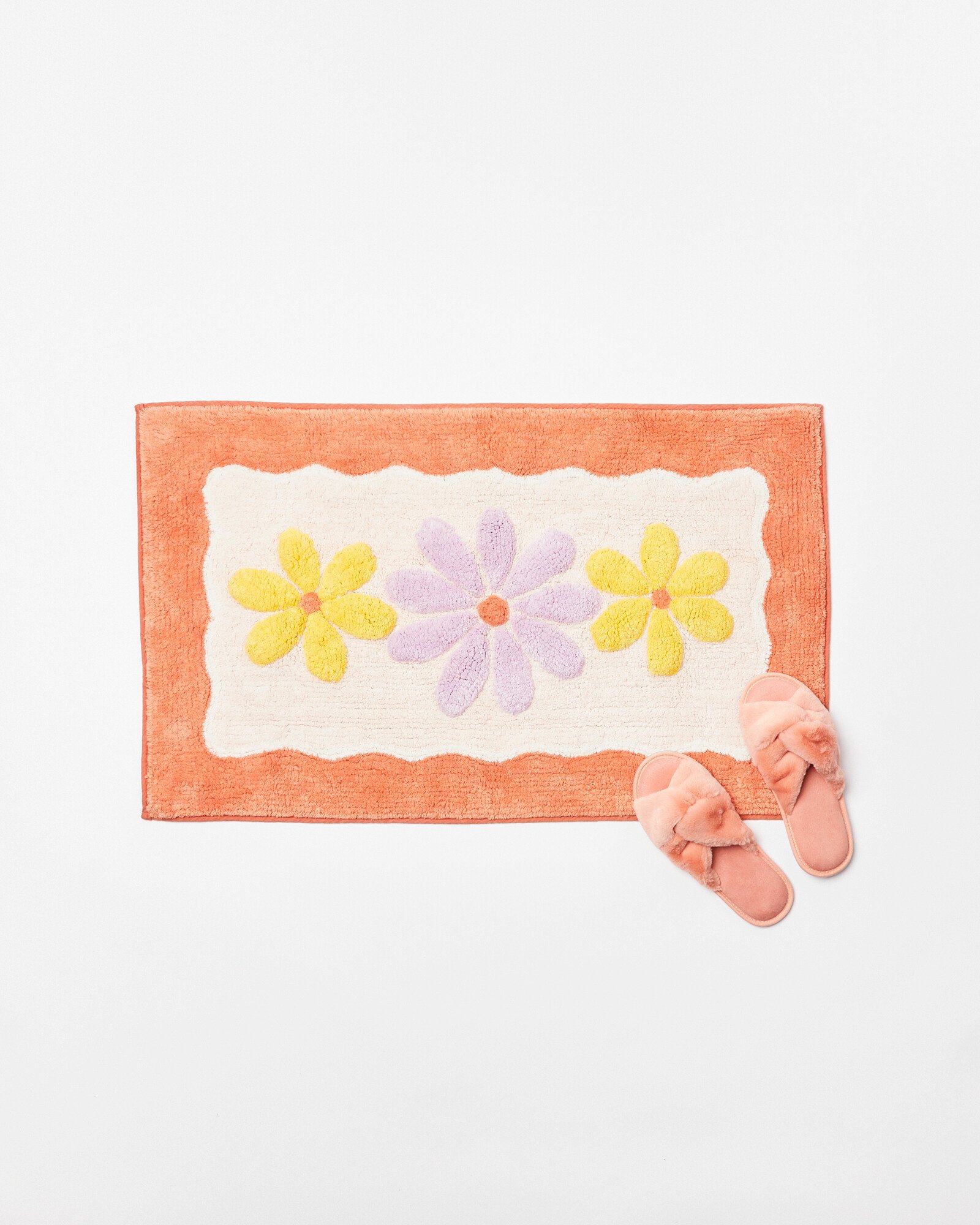 Flower Cotton Bath Mat Medium Oliver Bonas