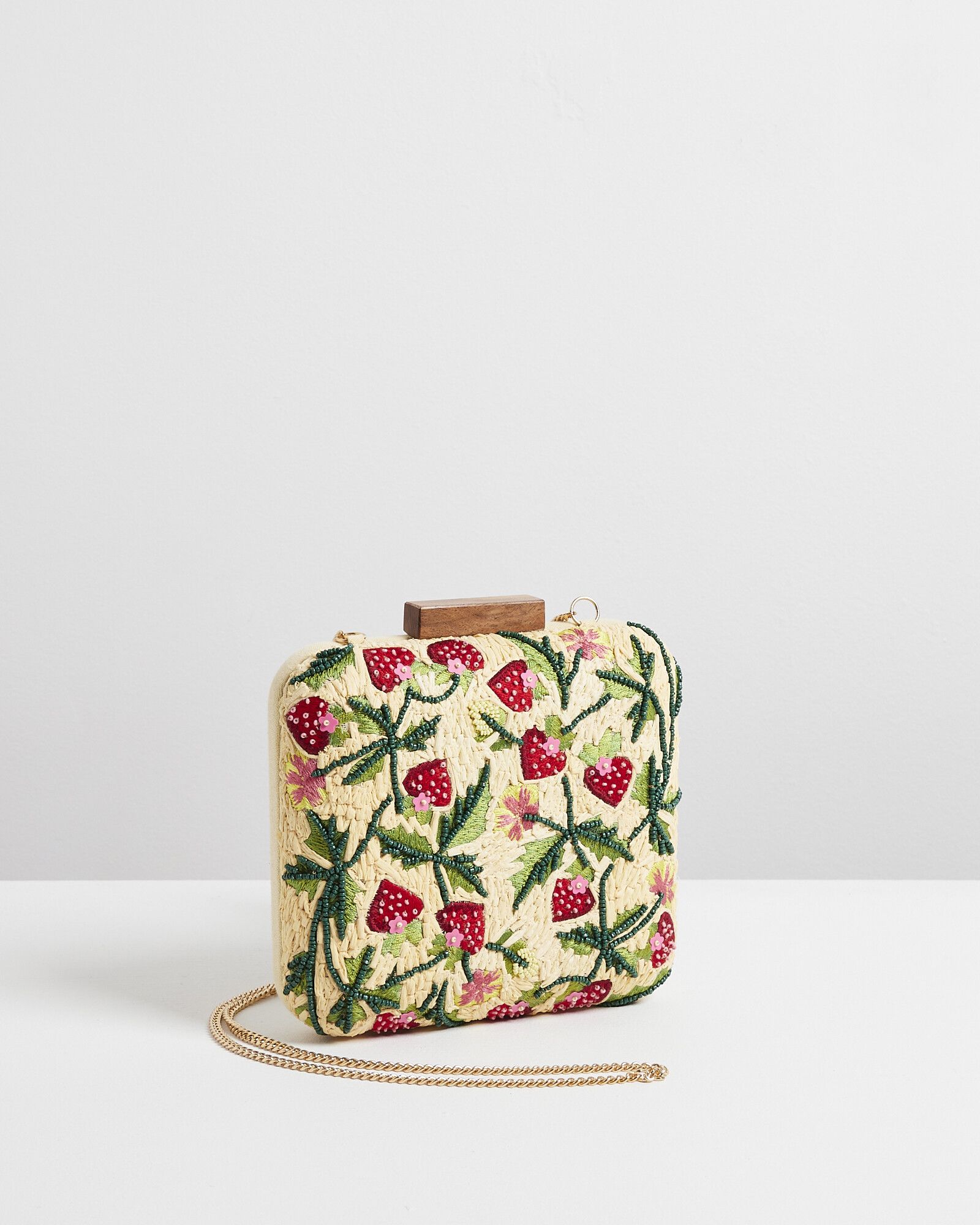 Strawberry Red Clutch Bag | Oliver Bonas
