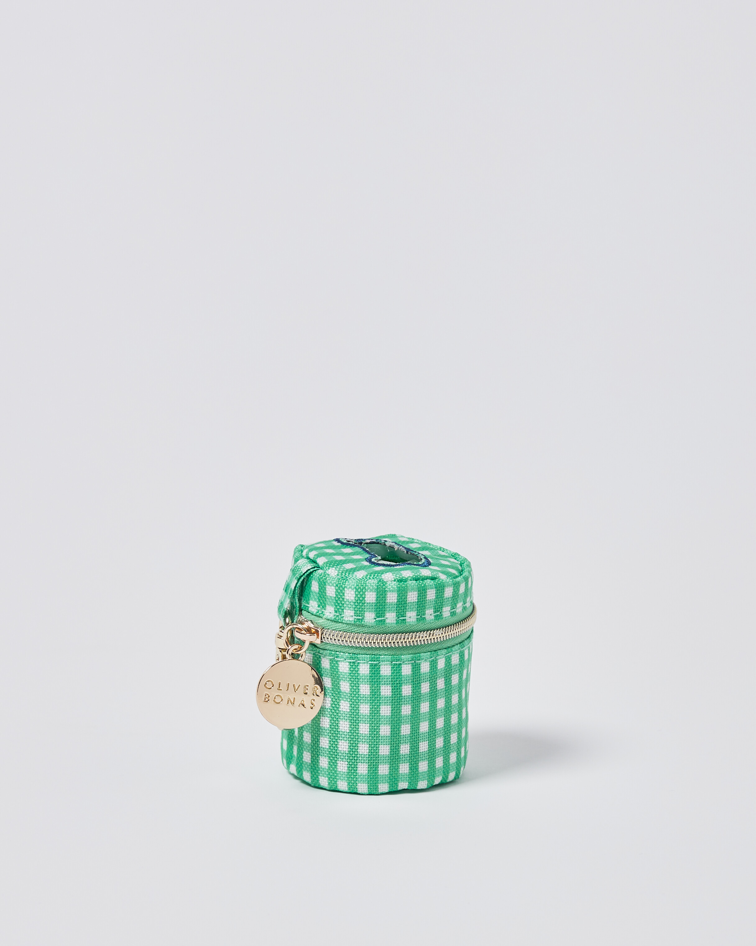 Gingham Green Poop Bag Holder Oliver Bonas
