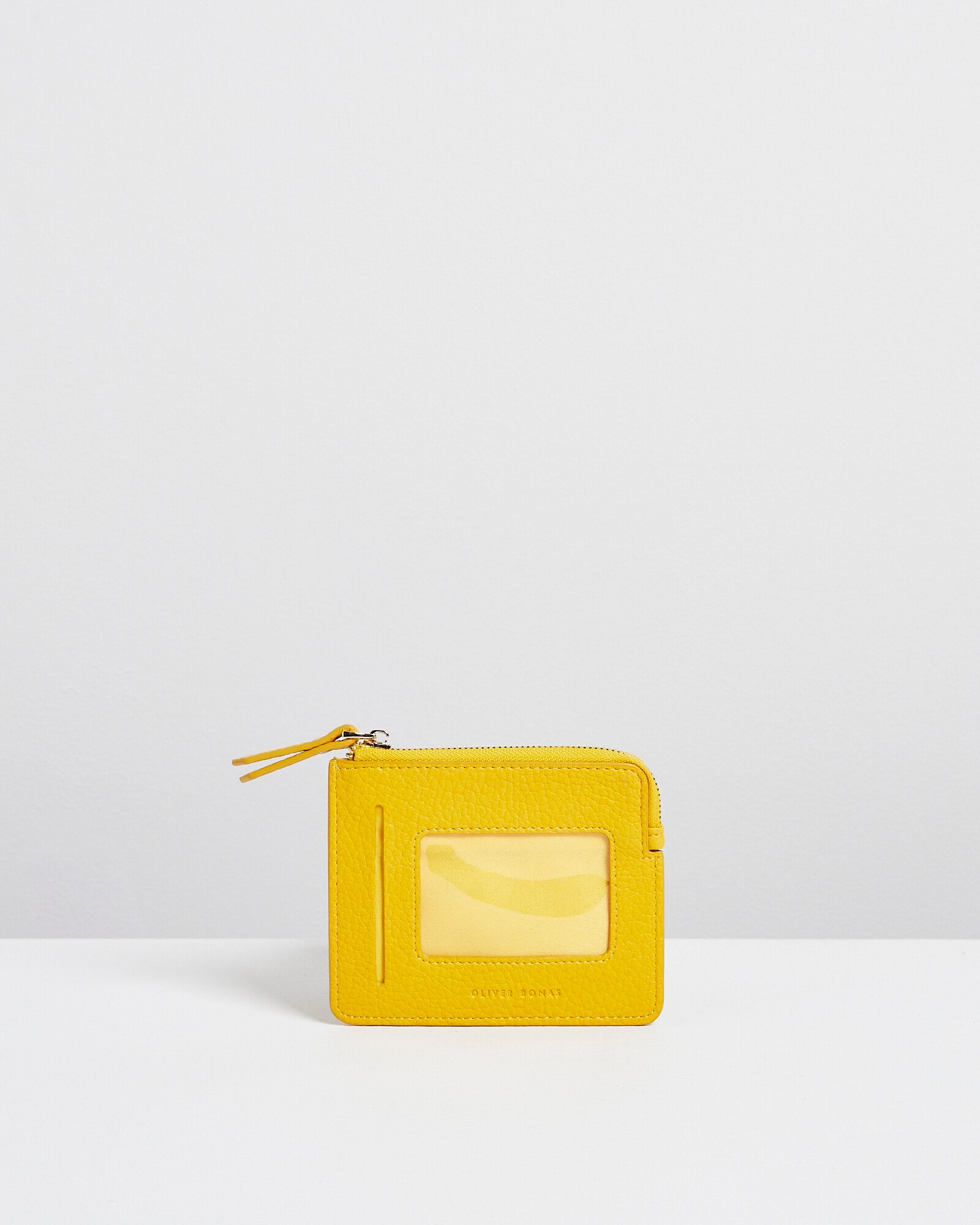 Rinnie Zipped Yellow Card Holder Oliver Bonas