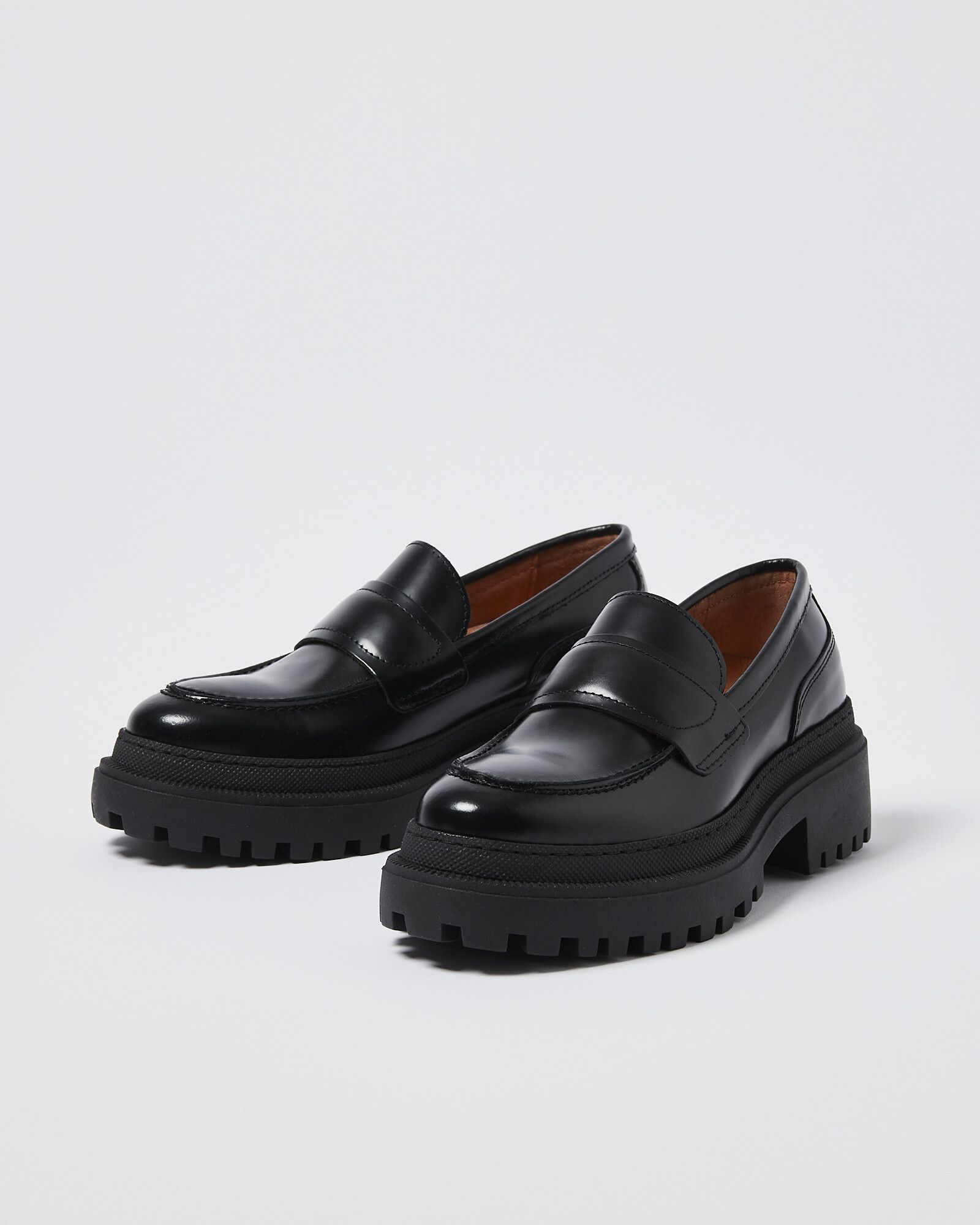 Shoe The Bear Iona Black Leather Loafers | Oliver Bonas