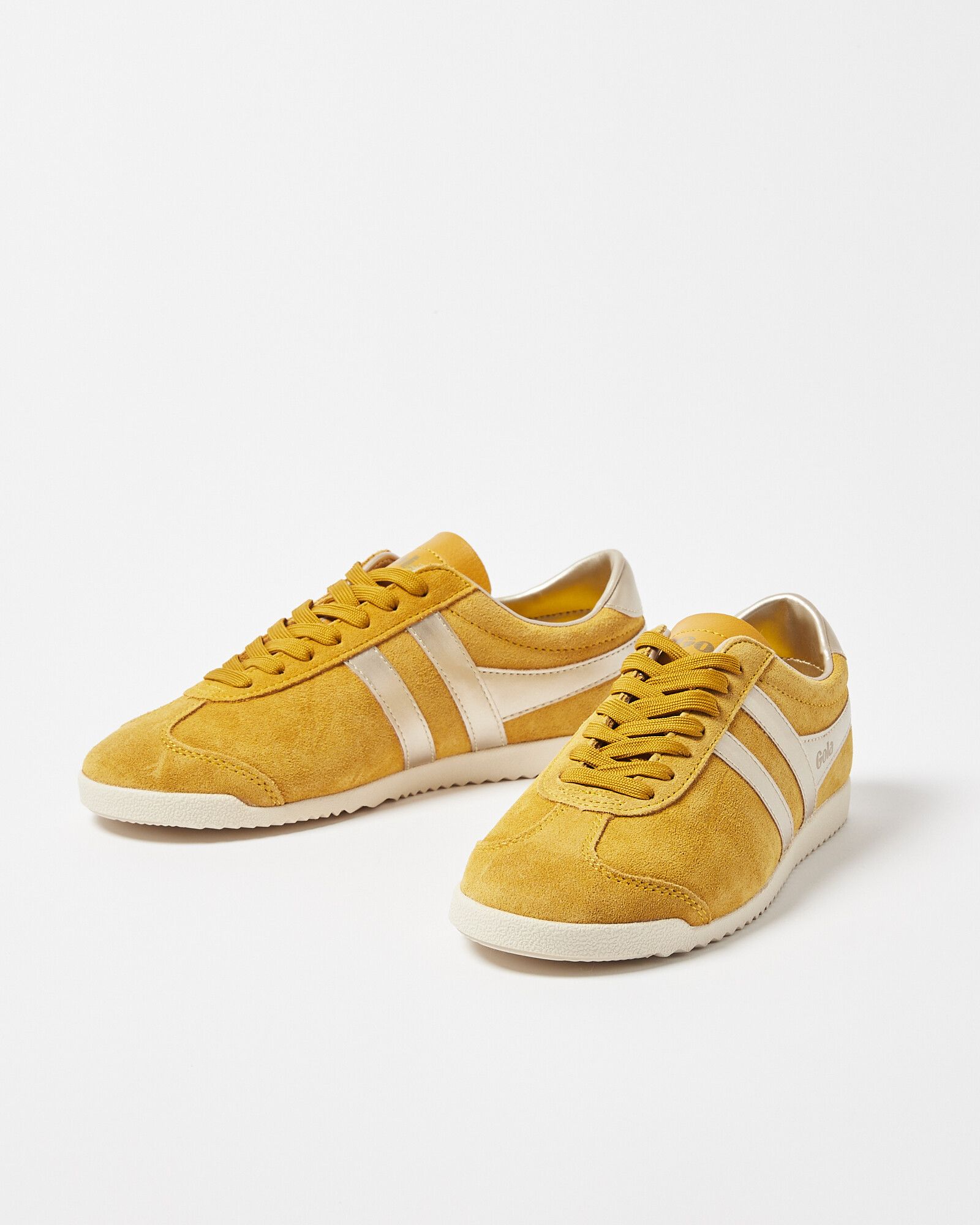 Gola Pearl Yellow Leather Trainers | Oliver Bonas