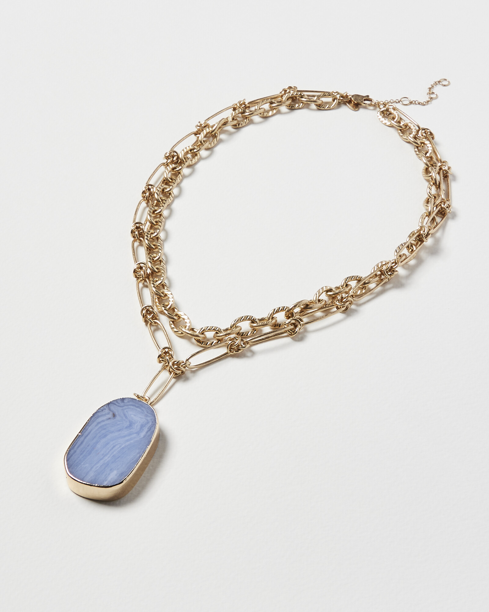 Zale Chunky Chain Layered Pendant Necklace Oliver Bonas