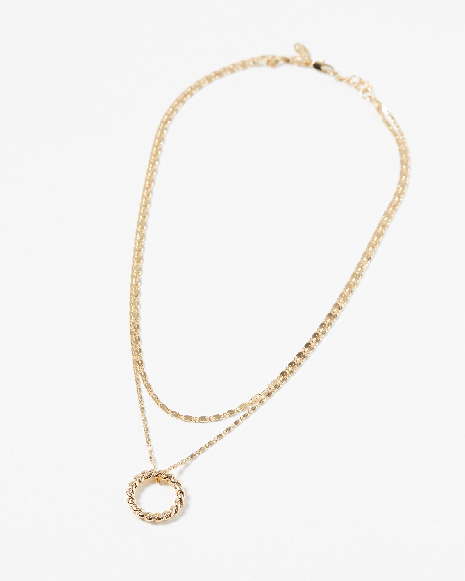 Marina Twist Pendant Layered Necklace | Oliver Bonas