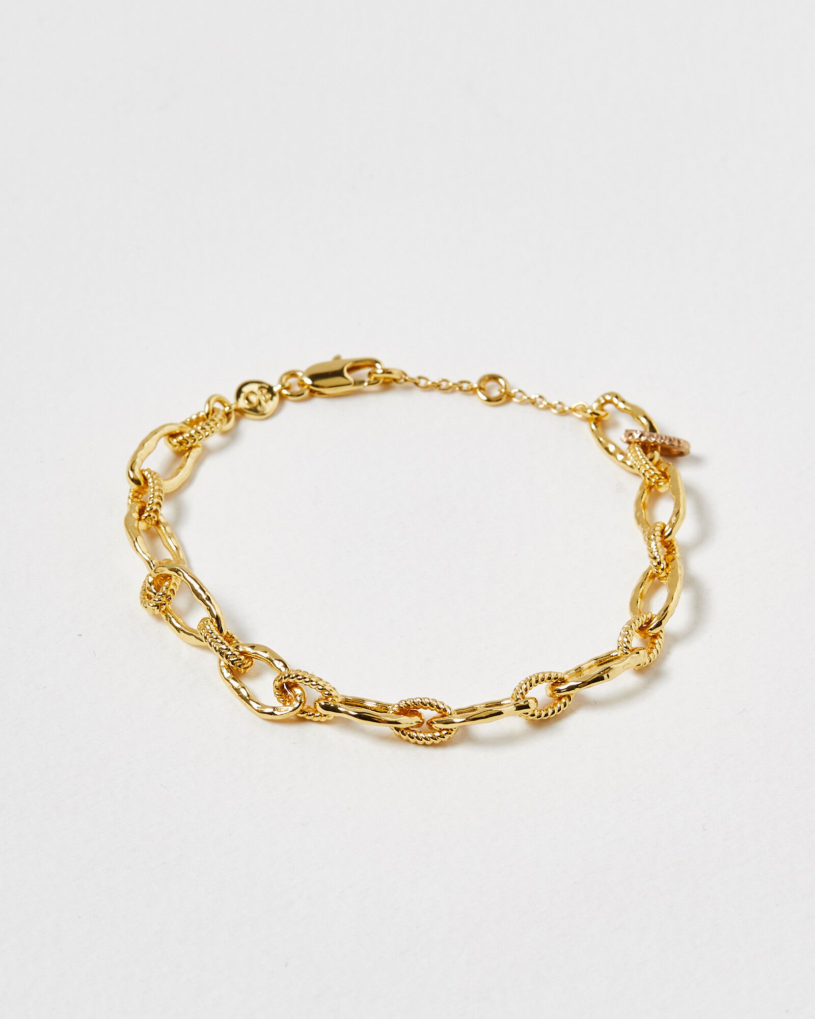 Chunky Gold Mariner Chain Bracelet Toggle Closure | J Banzi Jewelry