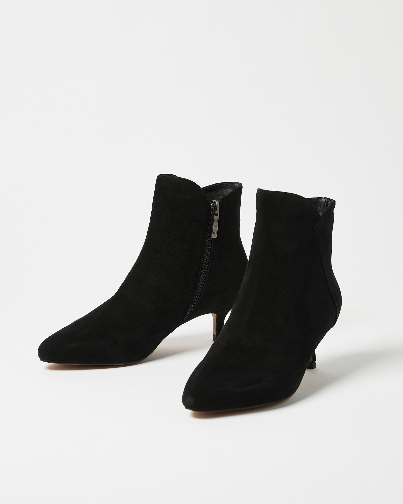 Shoe The Bear Saga Zip Black Suede Leather Boots | Oliver Bonas