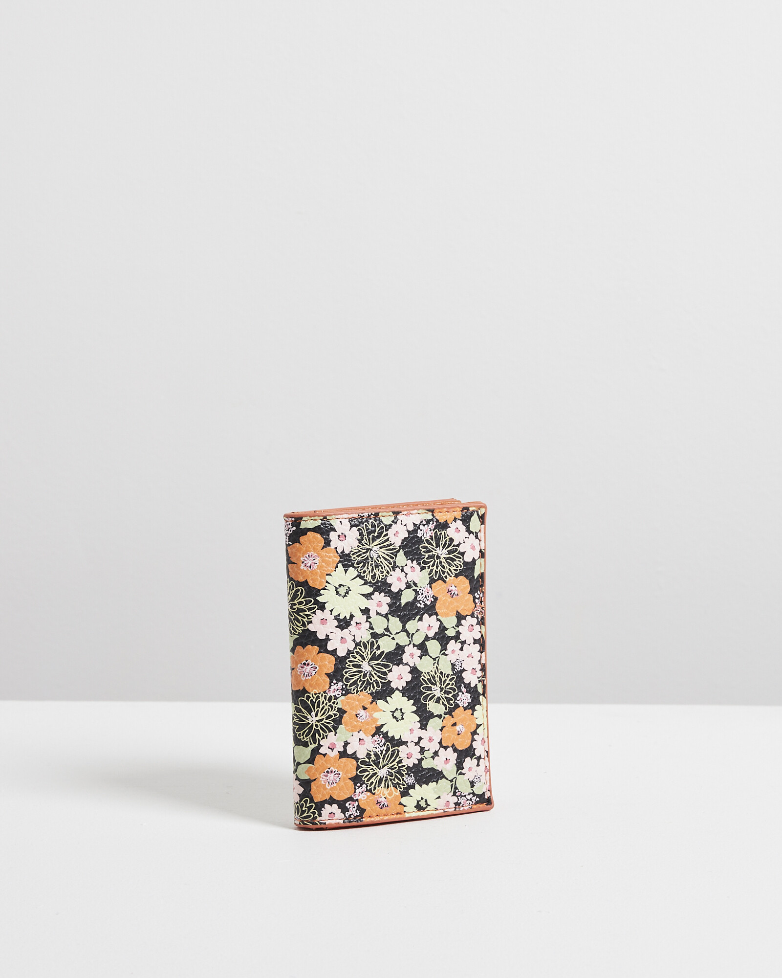 Fuzzy Floral Orange Fold Over Card Holder Oliver Bonas