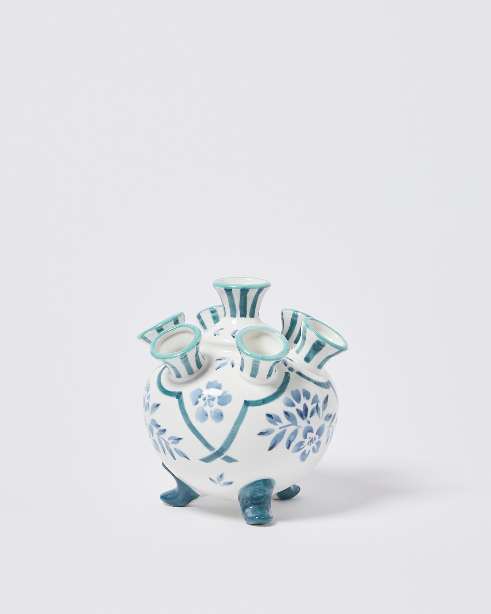 Blythe Handpainted Blue Ceramic Bud Vase Medium Oliver Bonas