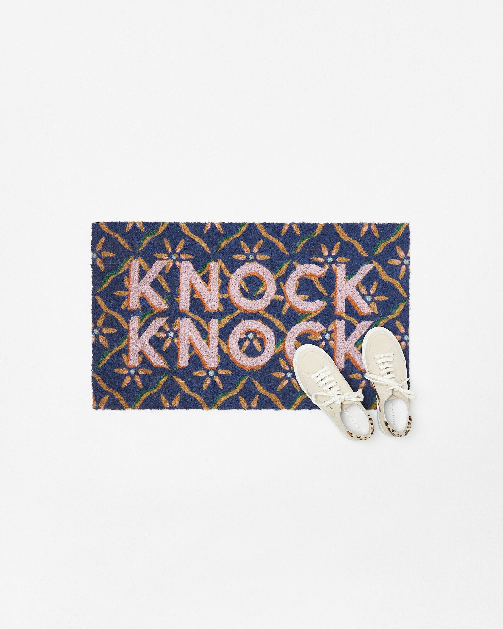 Knock Knock Blue Doormat Medium | Oliver Bonas IE