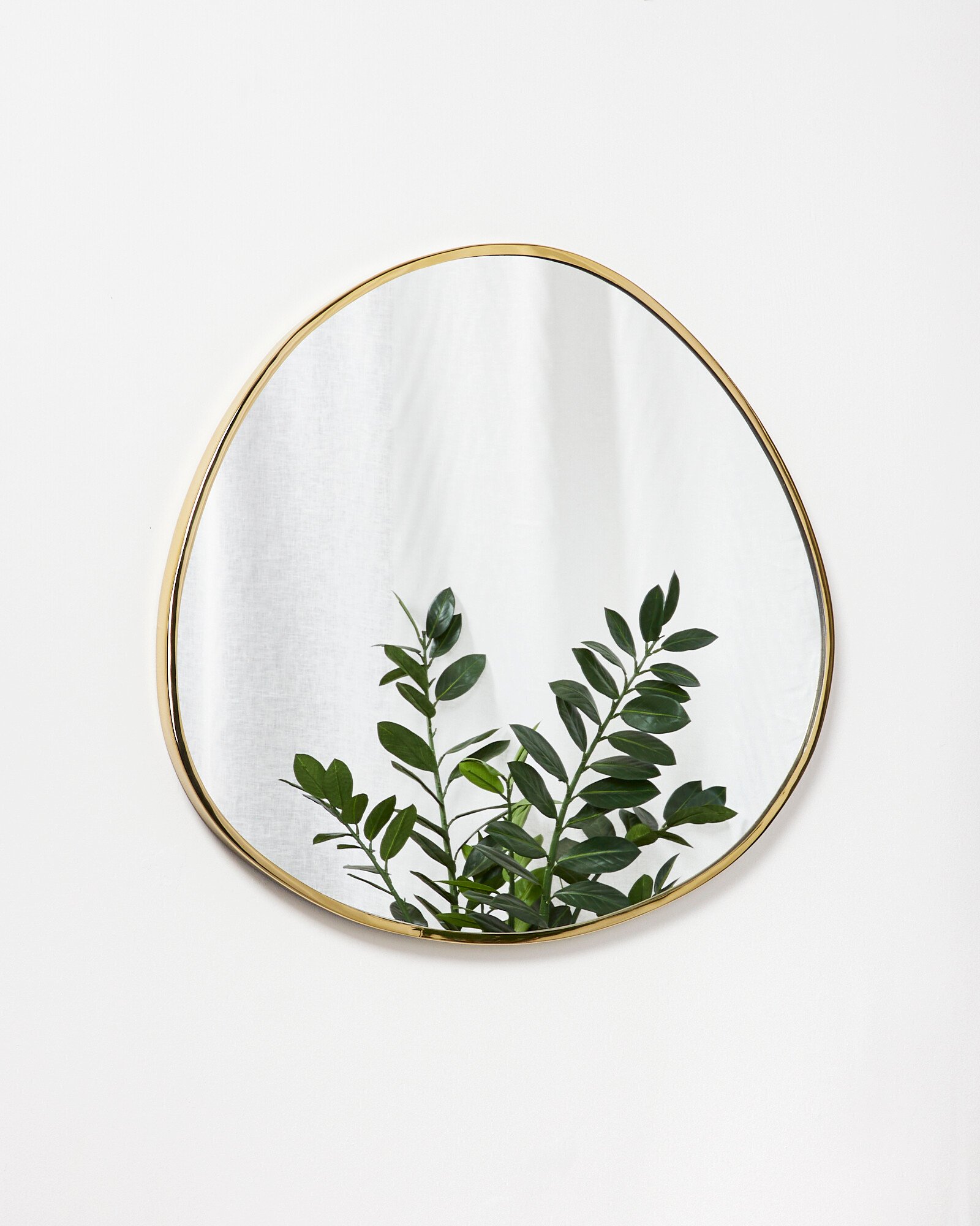 Gold Metal Round Pebble Wall Mirror Extra Large Oliver Bonas