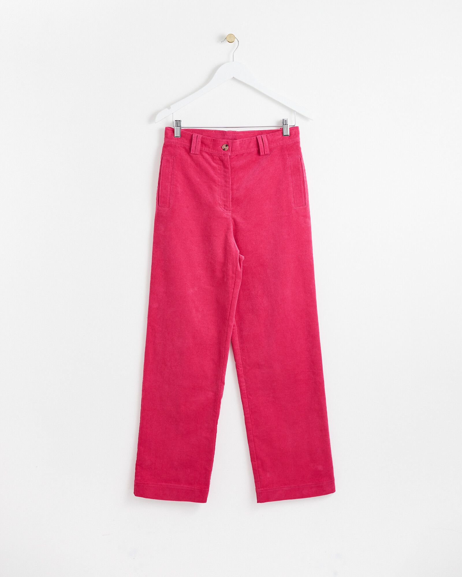 Hot Pink Cord Trousers | Oliver Bonas