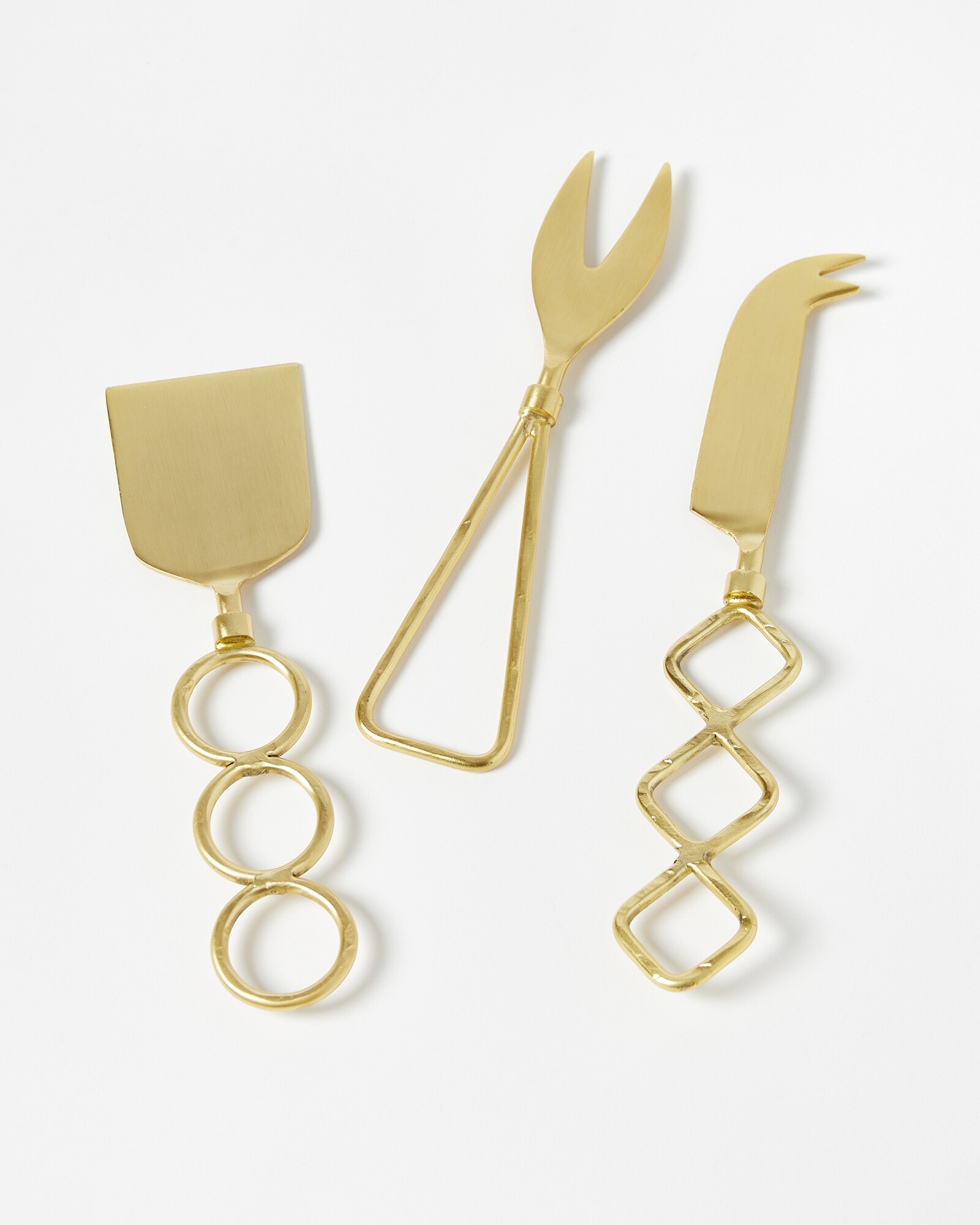 Wire Shape Gold Metal Cheese Knives Oliver Bonas