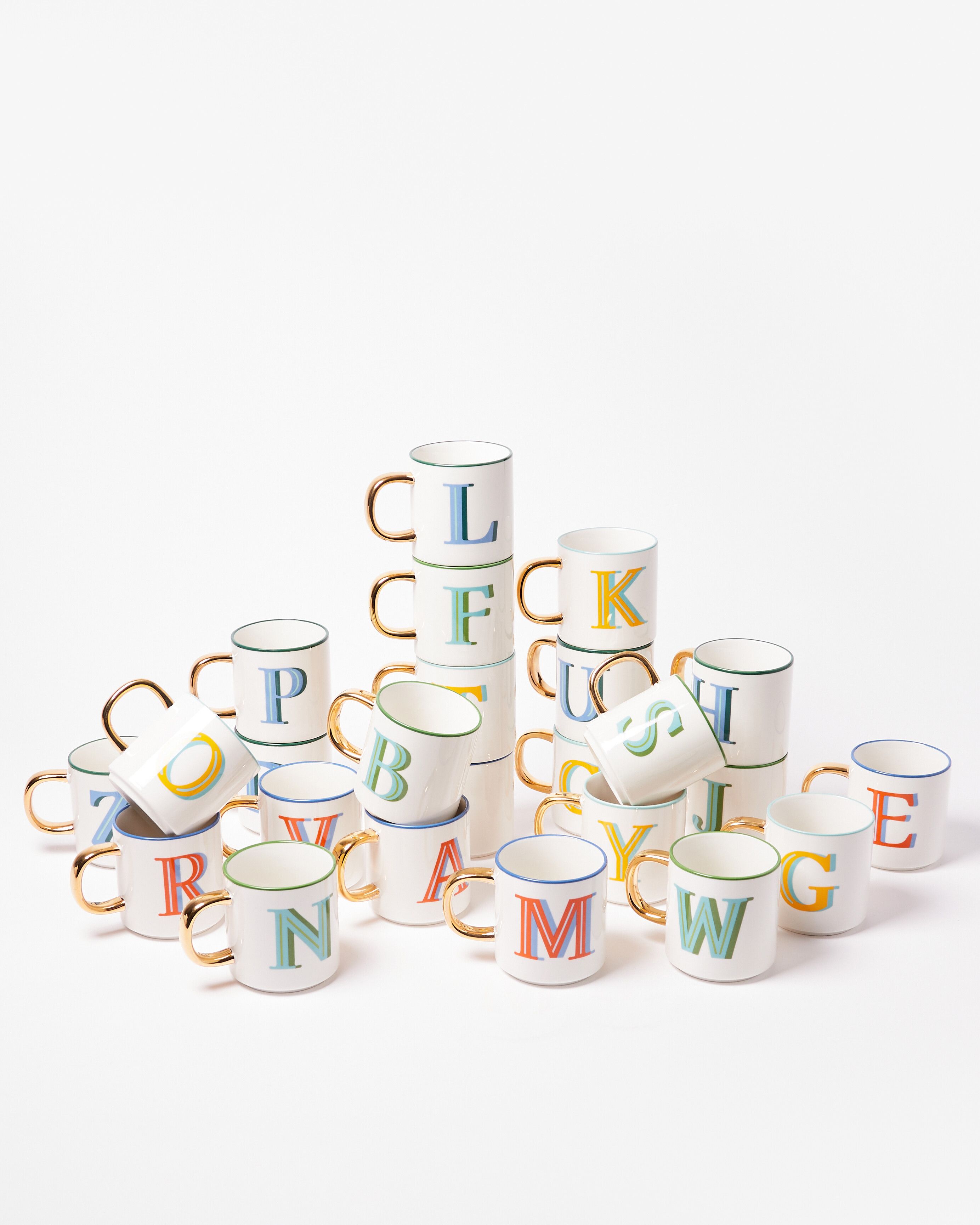 Quentin Alphabet Initial Ceramic Mug | Oliver Bonas