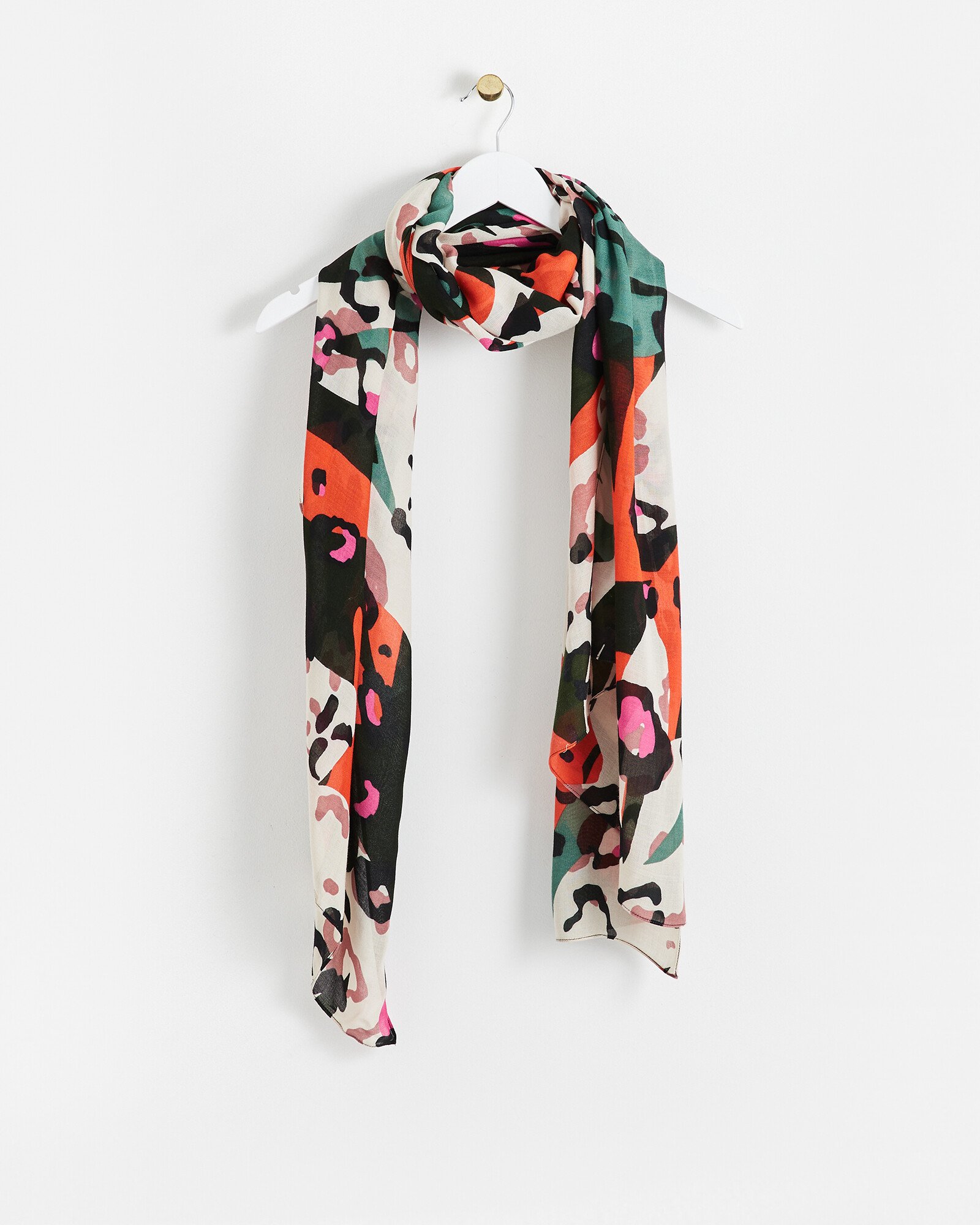 Lilly Leopard Print Lightweight Scarf Oliver Bonas