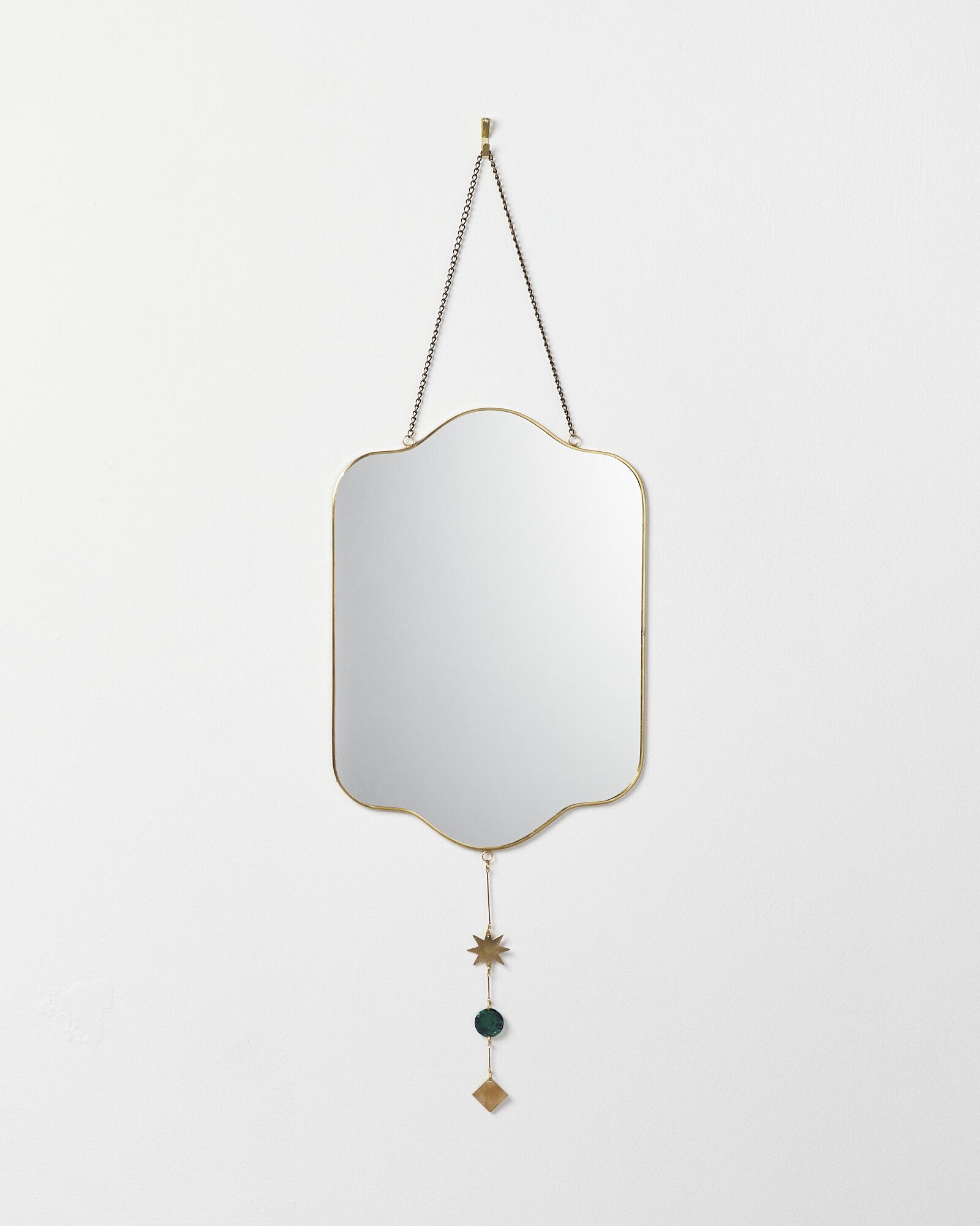 Hanging Star Embellished Gold Mirror | Oliver Bonas