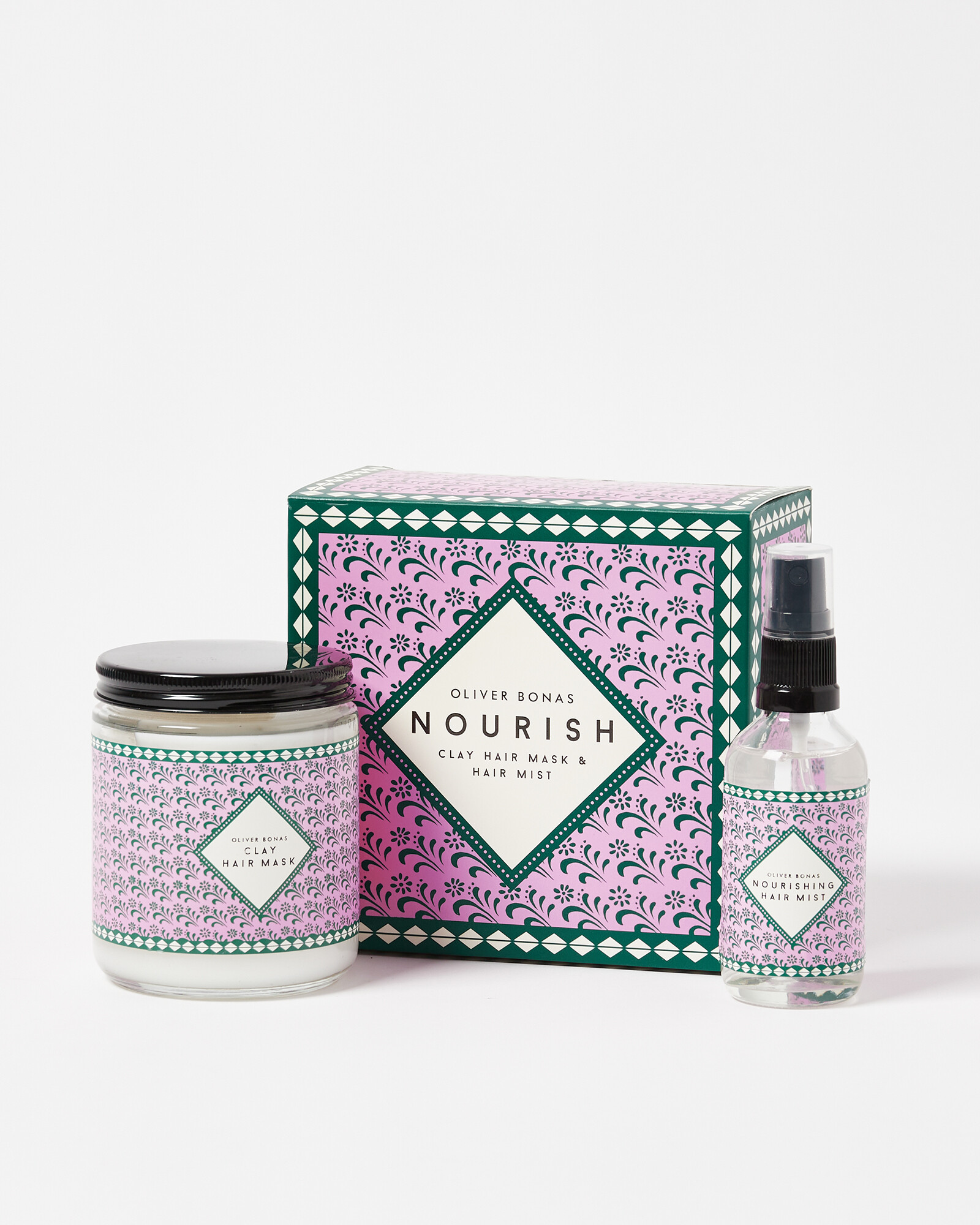 Nourish Clay Hair Mask and Hair Mist Hair Set Oliver Bonas