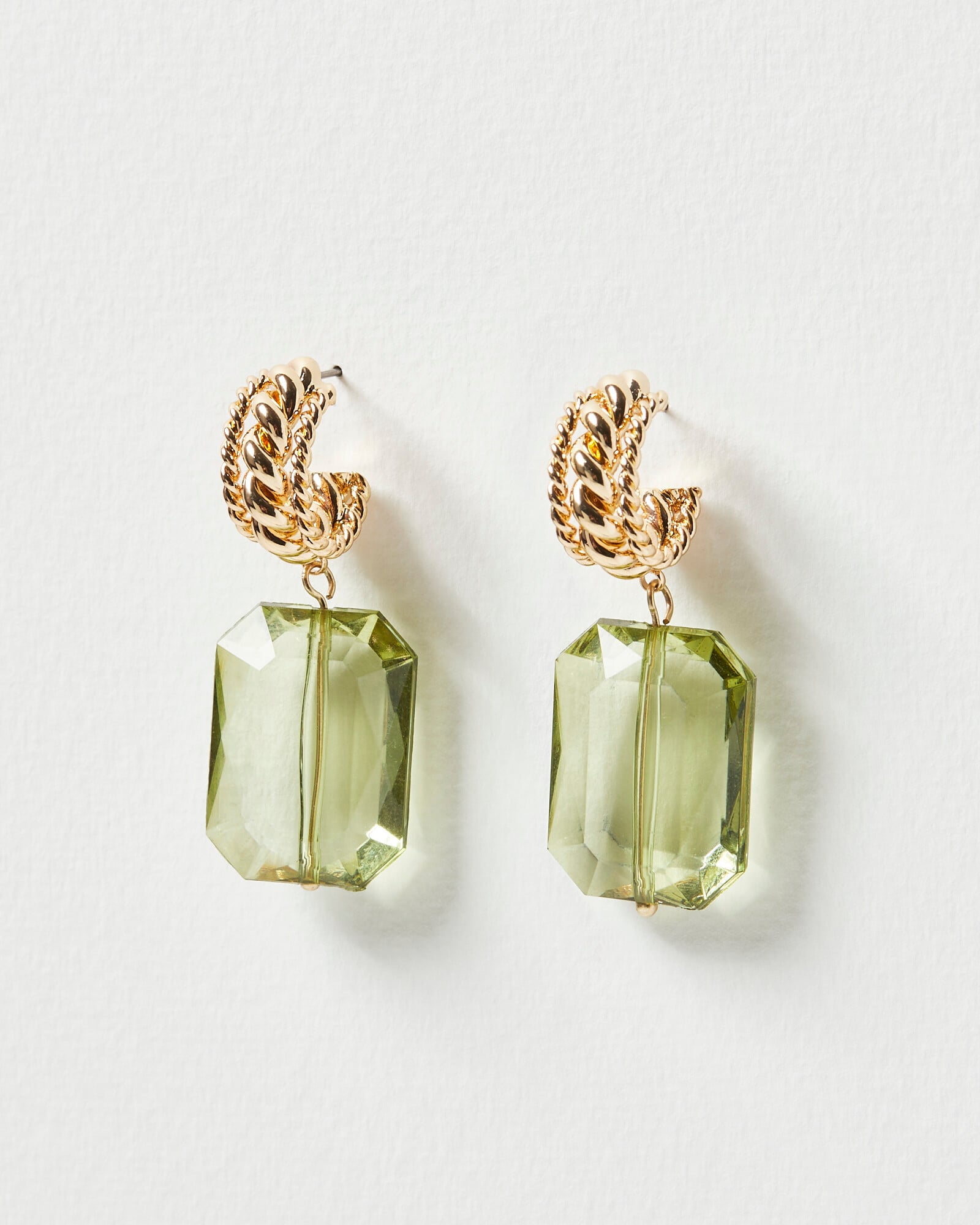 Eden Textured Hoop Drop Earrings | Oliver Bonas