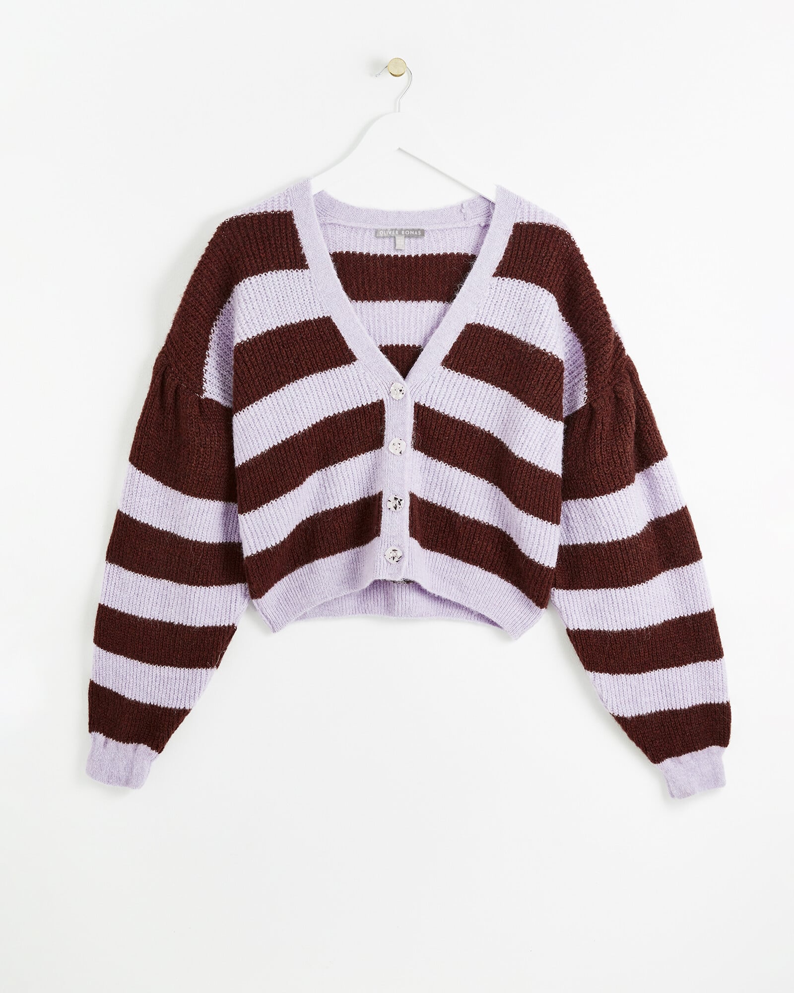 Lilac Purple Crop Cardigan Jacket main image 1
