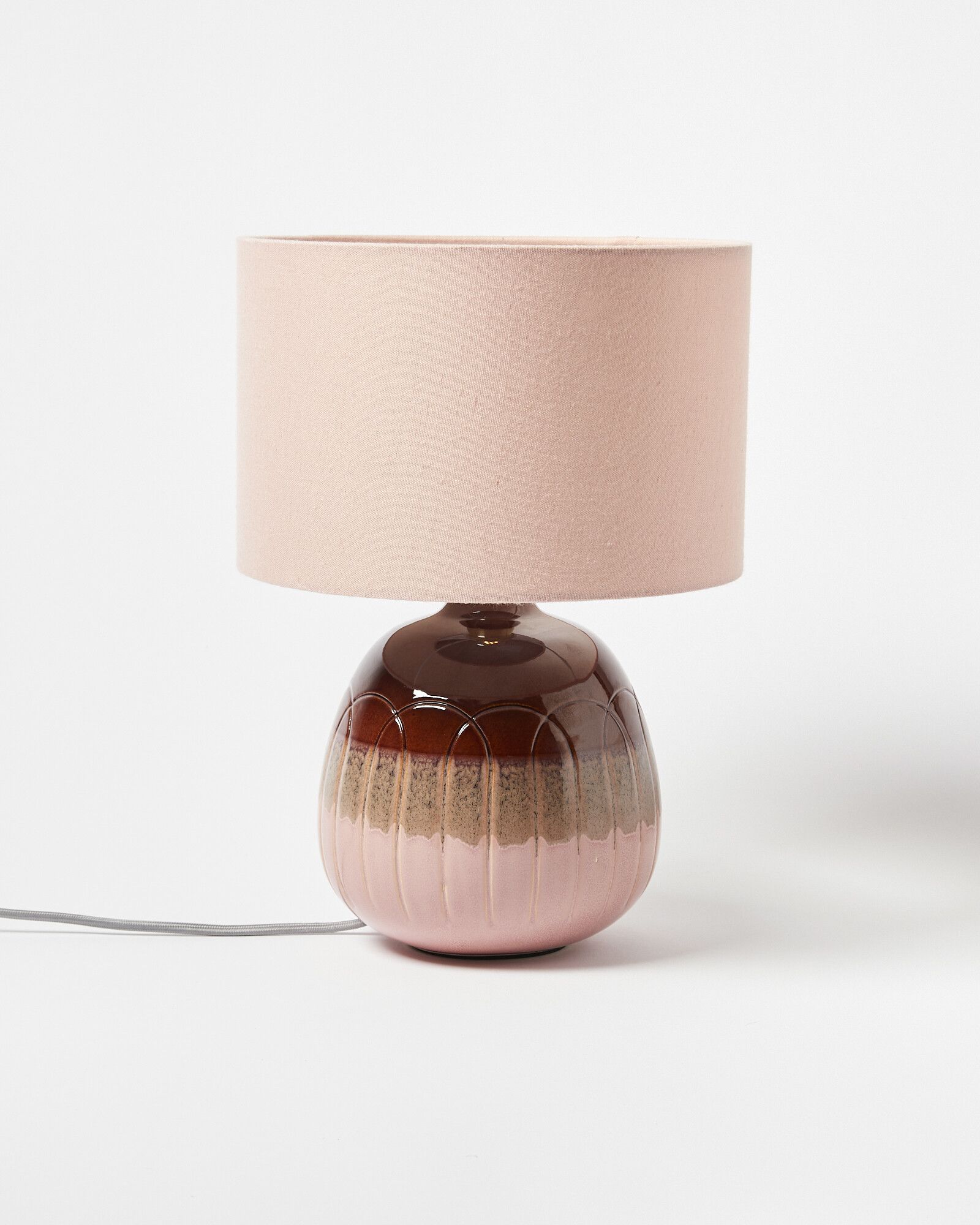 Mahina Pink Ceramic Desk & Table Lamp & Shade | Oliver Bonas