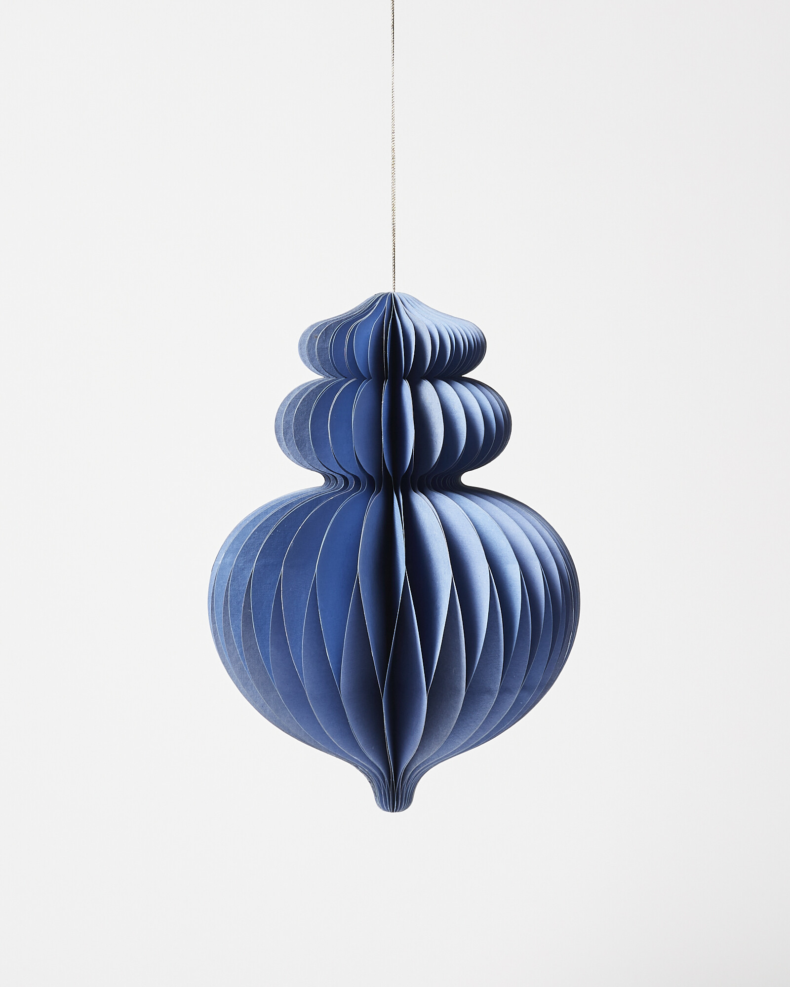 Circus Blue Paper Christmas Bauble Decoration Large Oliver Bonas