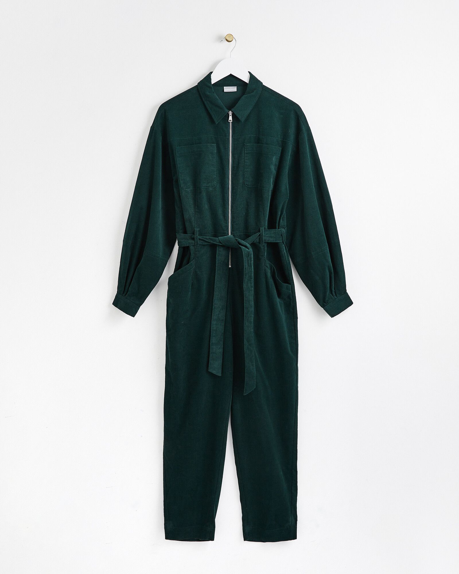 Green Cord Cotton Boiler Jumpsuit | Oliver Bonas