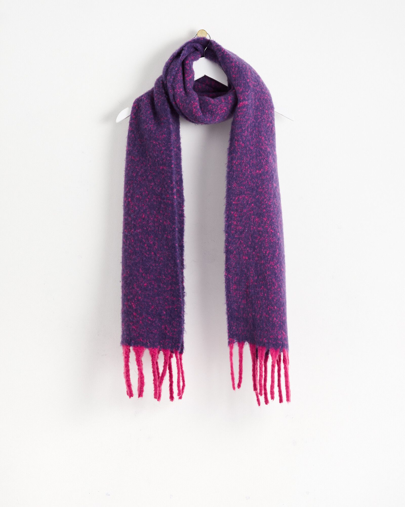 Speckled Brushed Purple & Pink Heavyweight Scarf | Oliver Bonas
