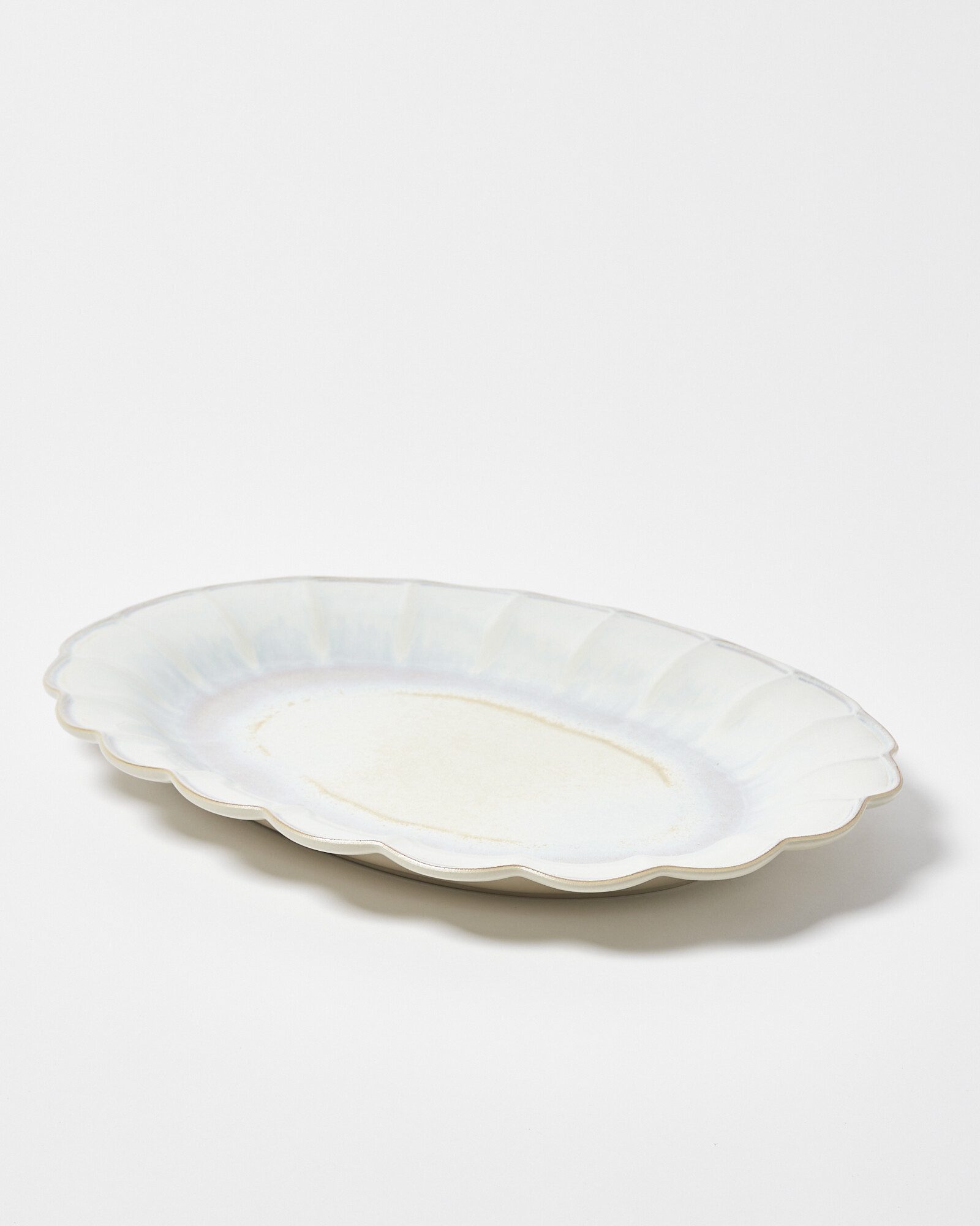 Bete Scallop Grey Ceramic Platter Oliver Bonas
