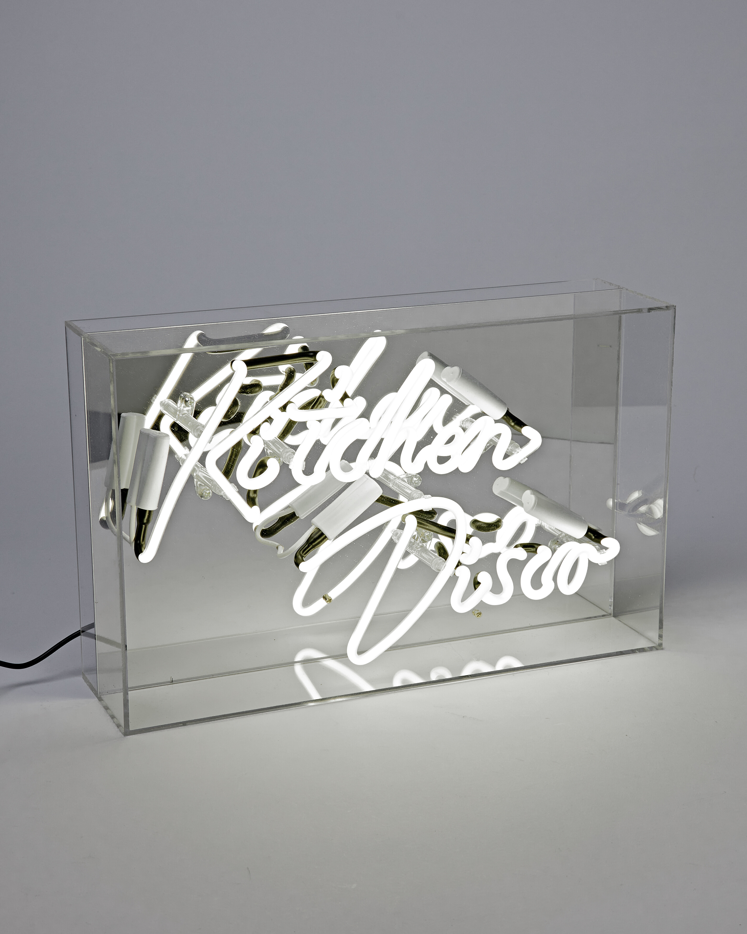 Kitchen Disco White Yellow Sign