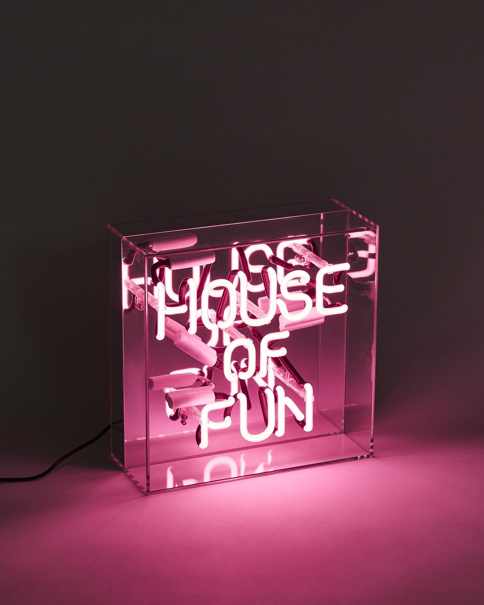 House of Fun Pink Neon Sign