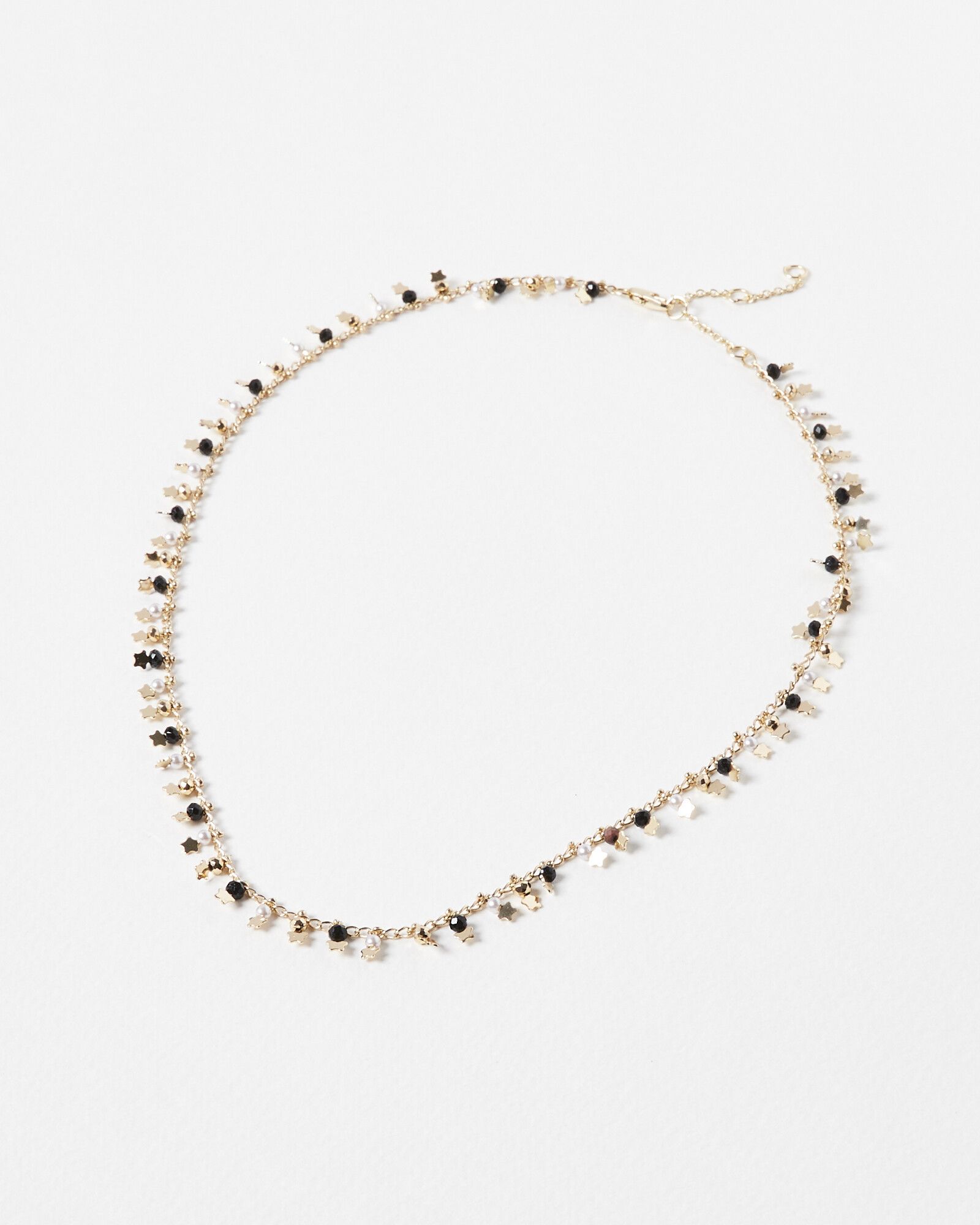 Virgo Mini Stars & Beads Chain Necklace | Oliver Bonas