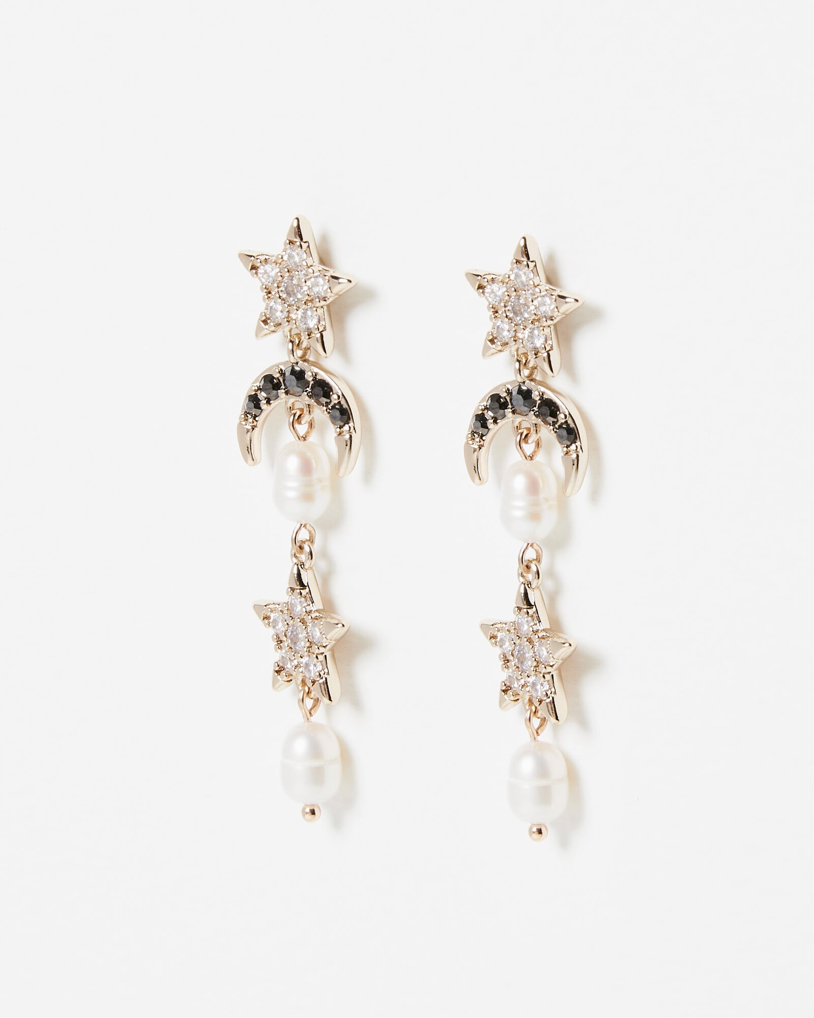 Charmire Gold Hoop Earrings For Women 14K Gold Earrings For Women Pearl Hoops