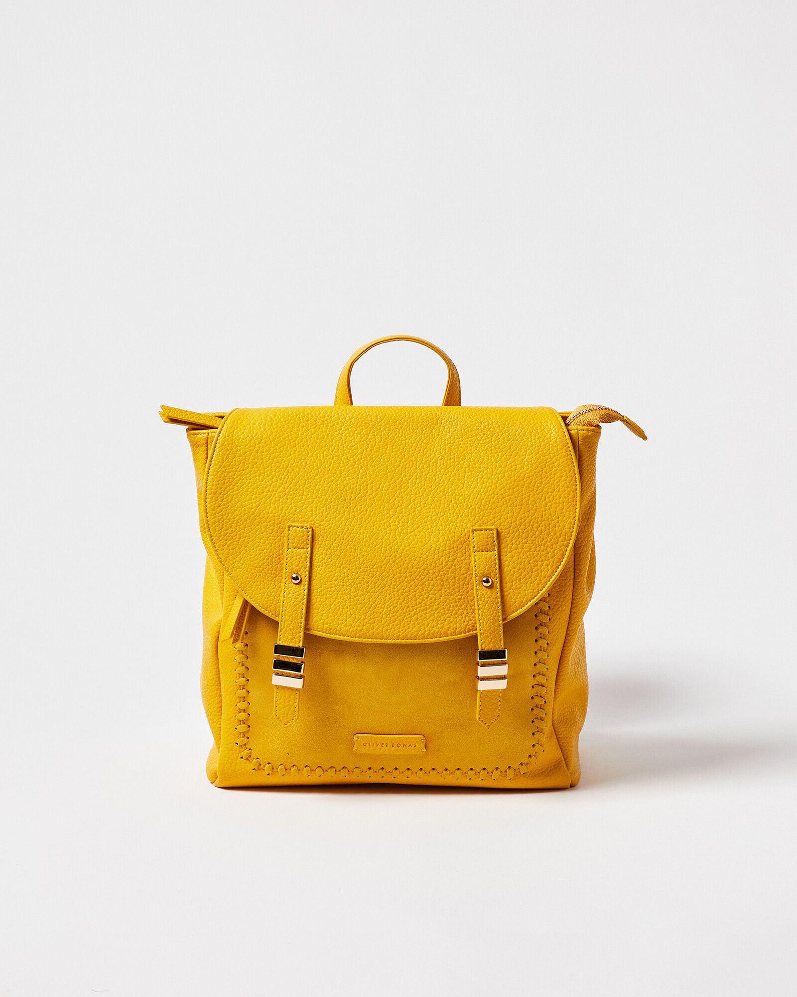Alma Ochre Yellow Satchel Backpack | Oliver Bonas