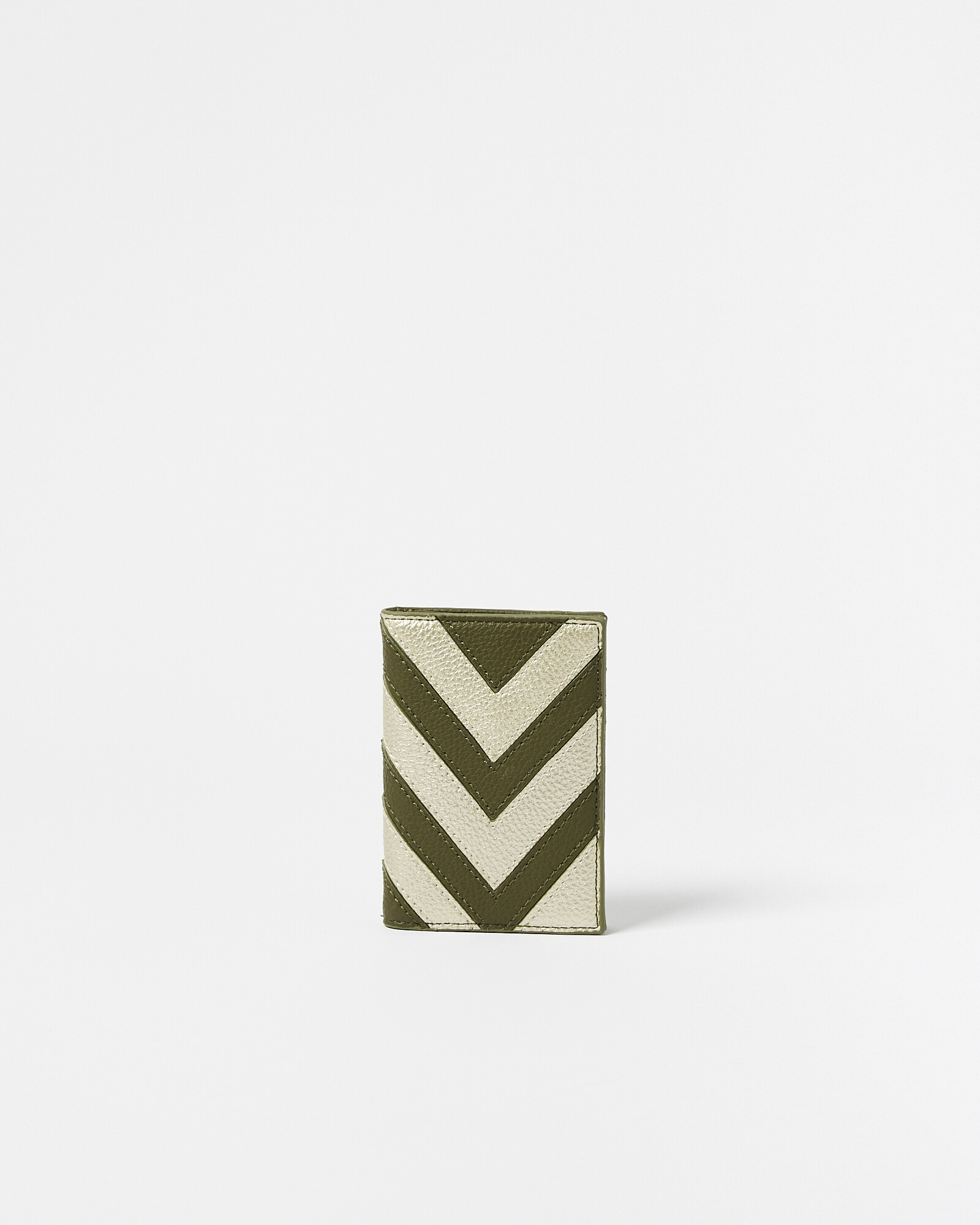 Avery Chevron Print Green Card Holder Oliver Bonas