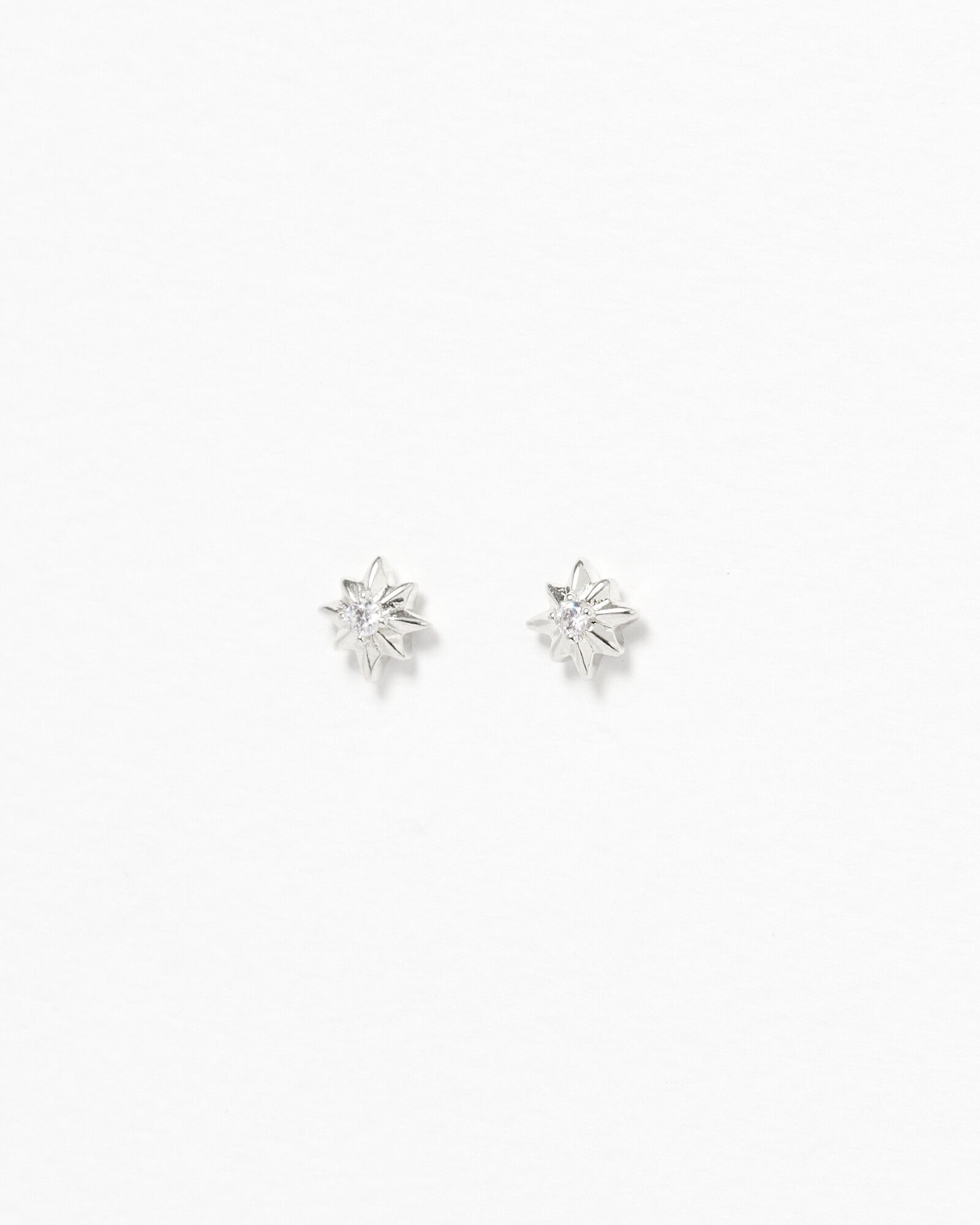 Letitia Star Silver Plated Stud Earrings | Oliver Bonas