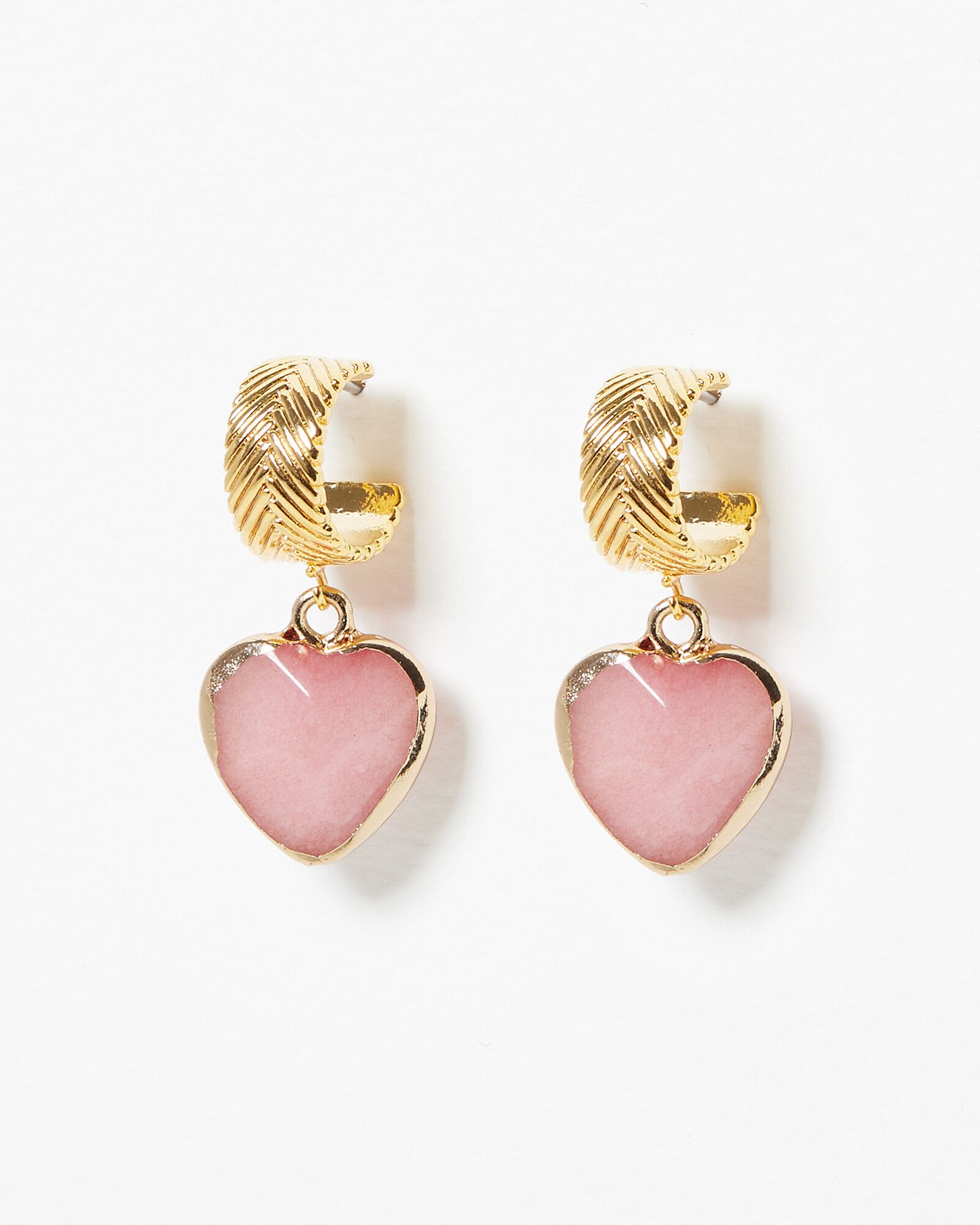 archive Mediator caption pink heart drop earrings Marked Corrupt Magnetic