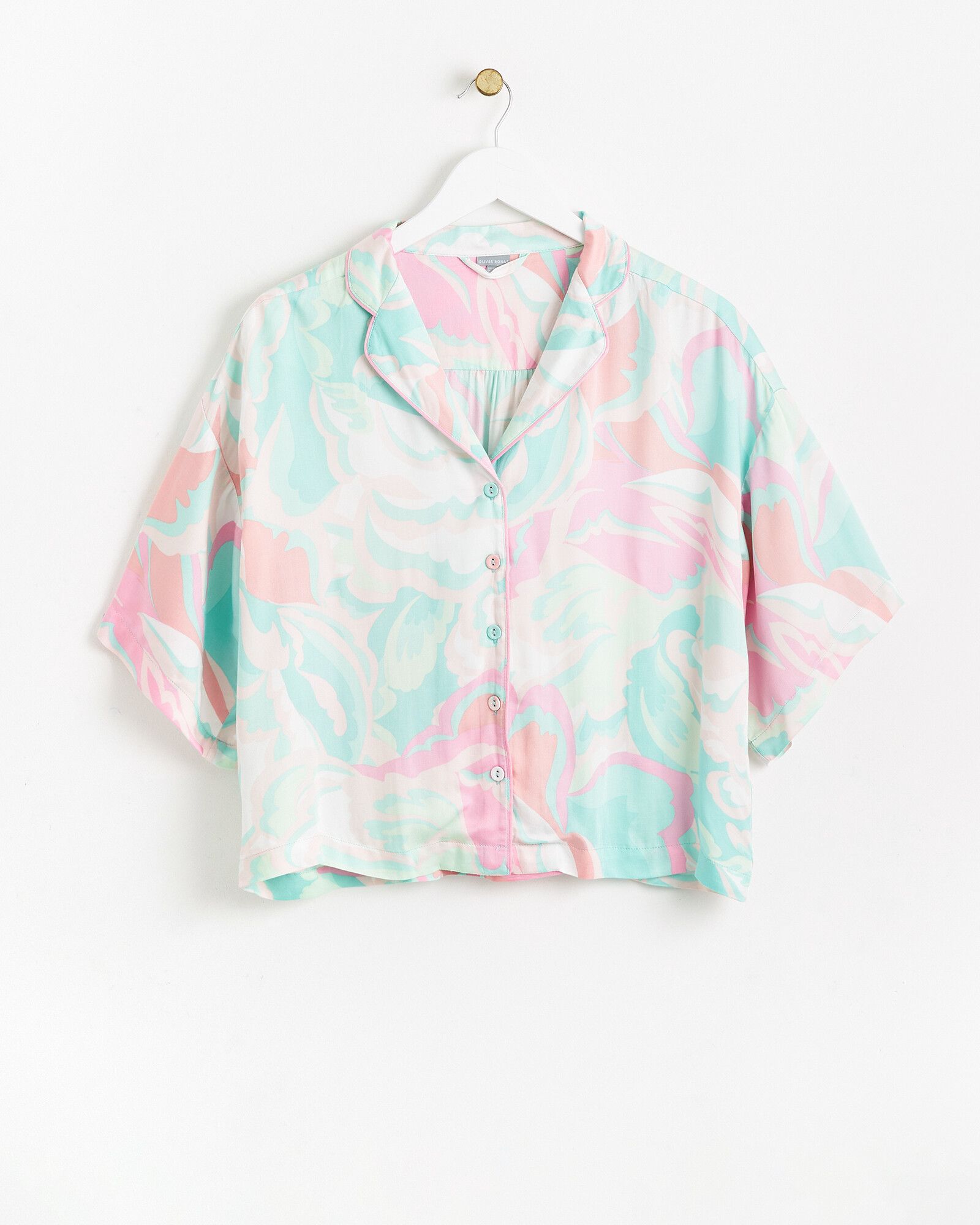 Swirled Bloom Top & Shorts Pyjama Set | Oliver Bonas
