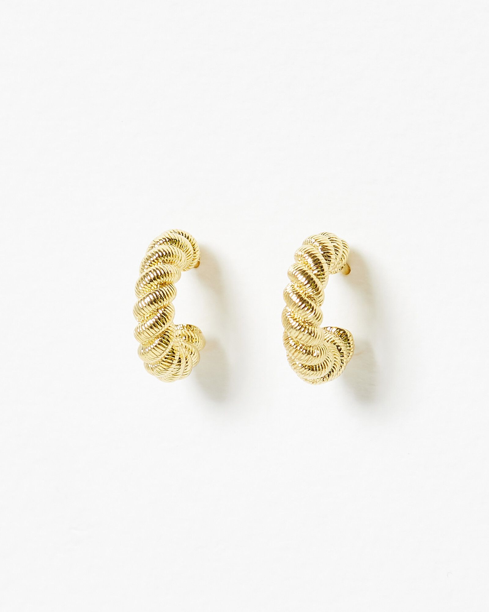 Lana Chunky Rope Twist Gold Plated Hoop Earrings | Oliver Bonas
