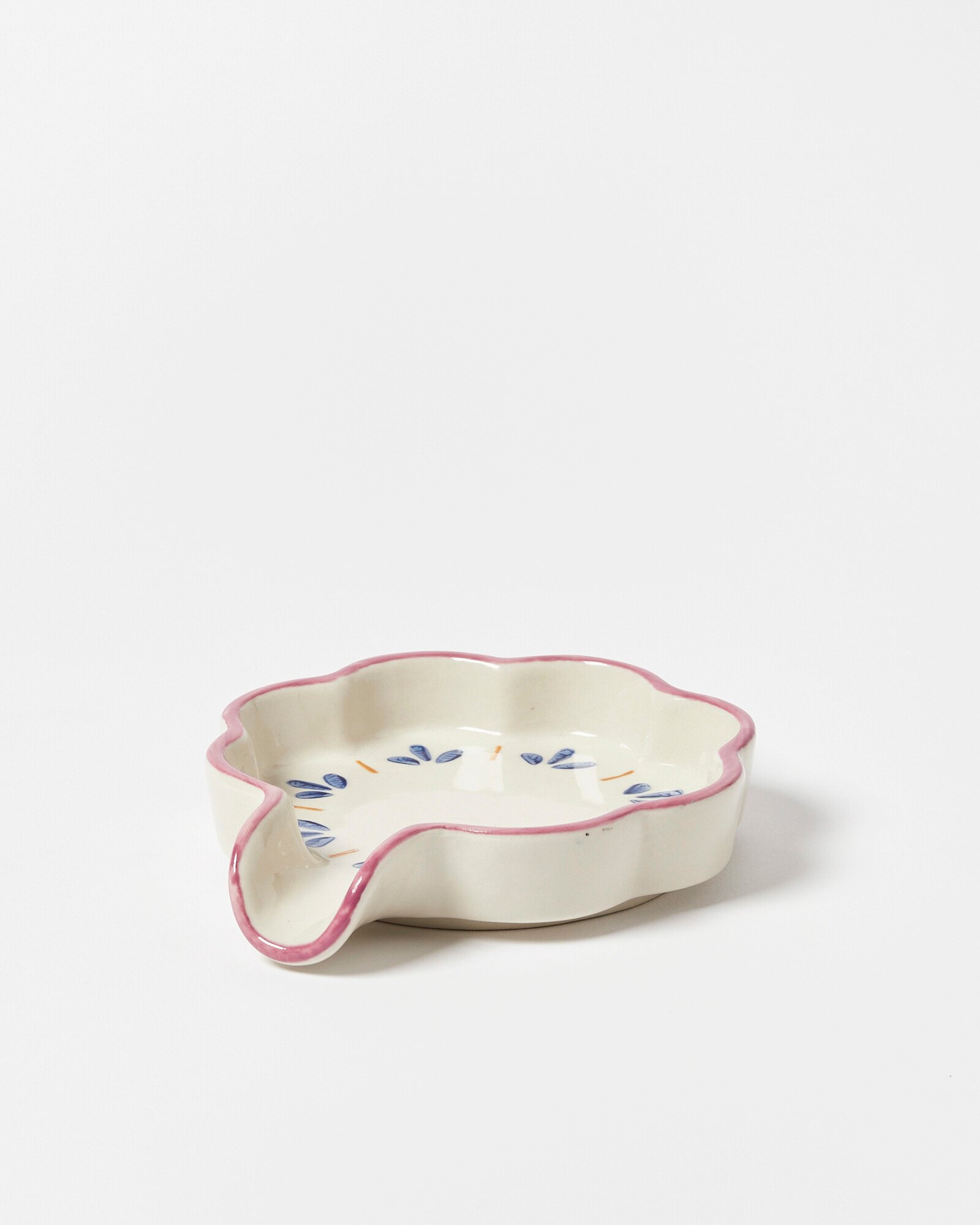 Ida Cream Ceramic Soap Dish Oliver Bonas