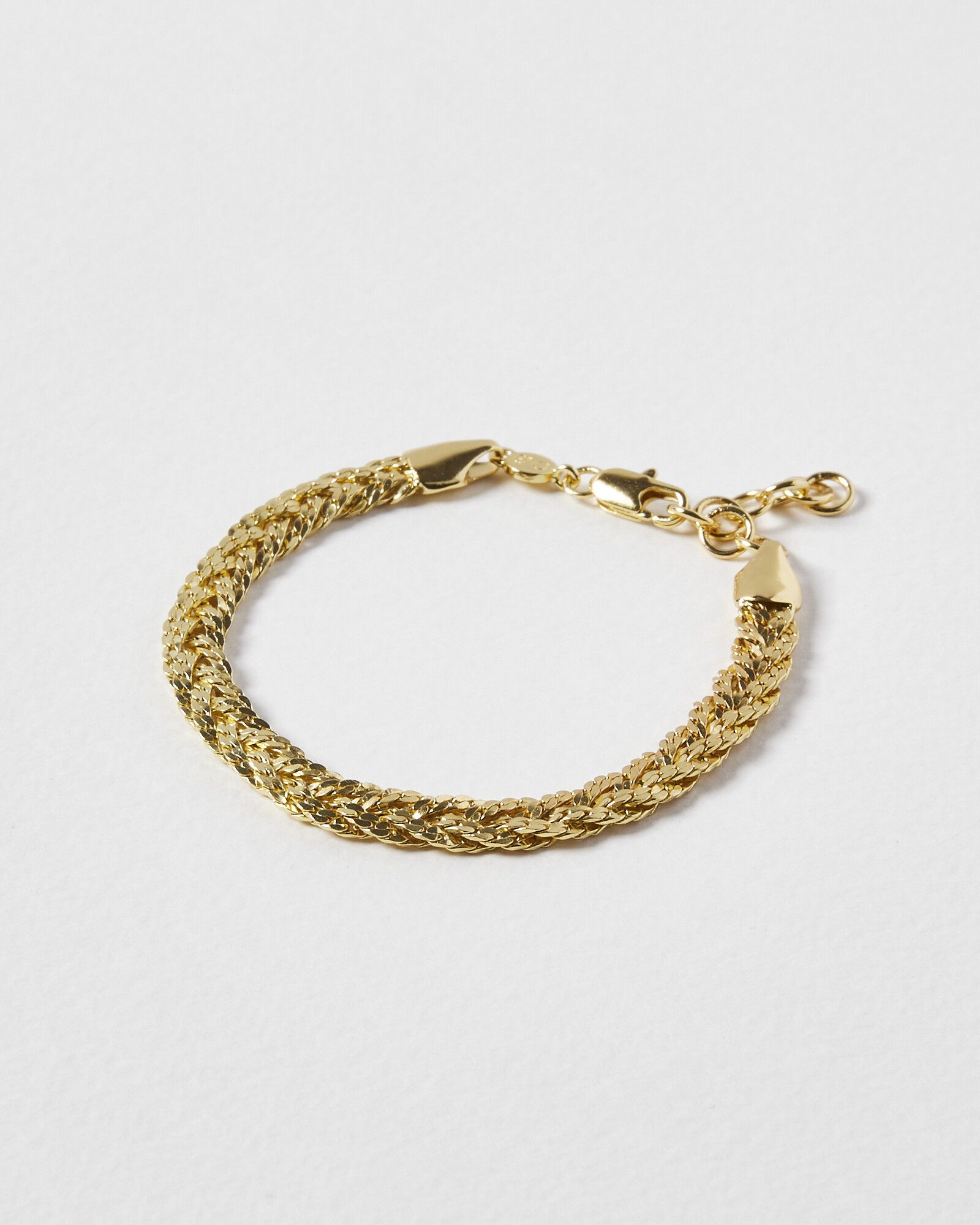 Karinya Plaited Gold Plated Chain Bracelet | Oliver Bonas